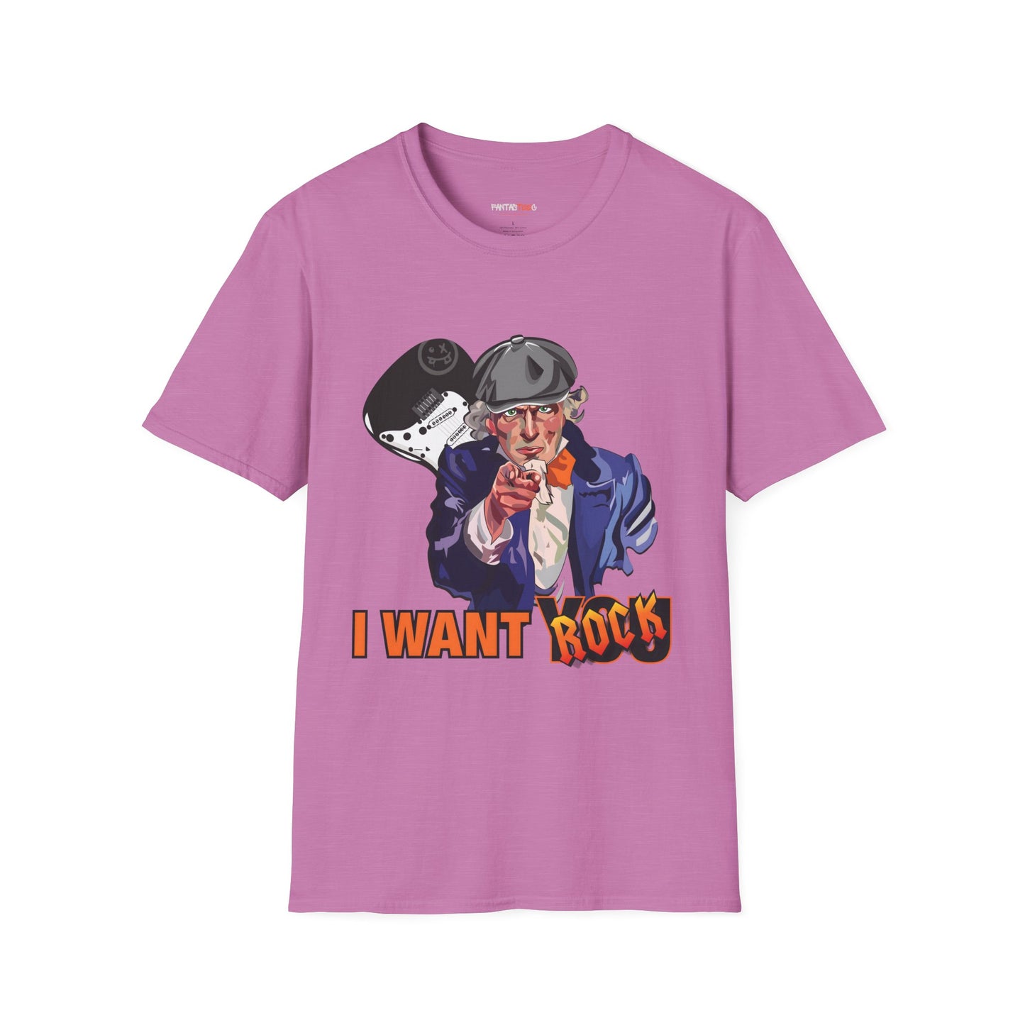 Uncle Rock, Unisex Softstyle, Music Lover Gift, Fun Graphic Tee.