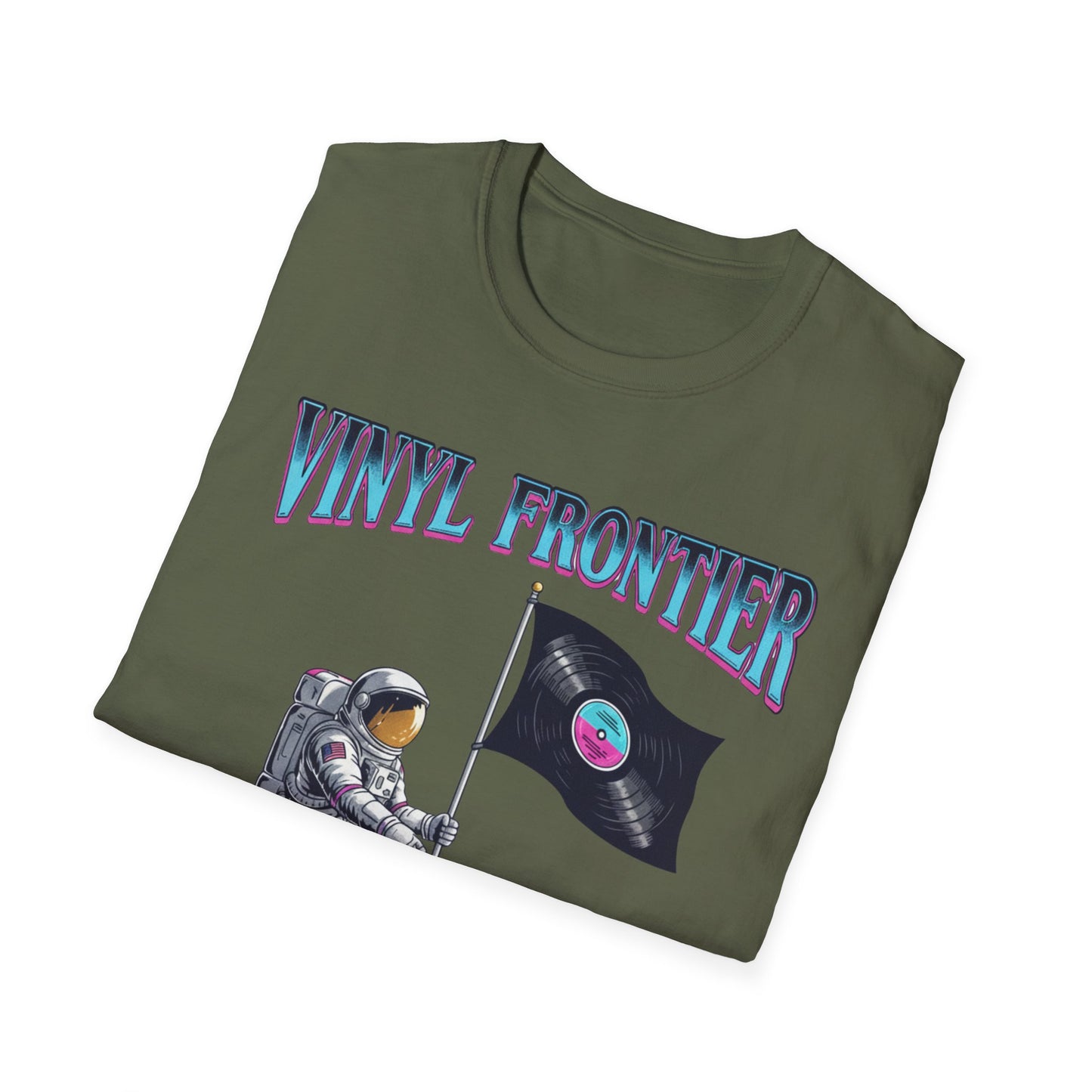 Vinyl Frontier Astronaut T-Shirt, Unisex Graphic Tee, Space Lover Gift, Casual Style, Summer Wear, Unique T-Shirt