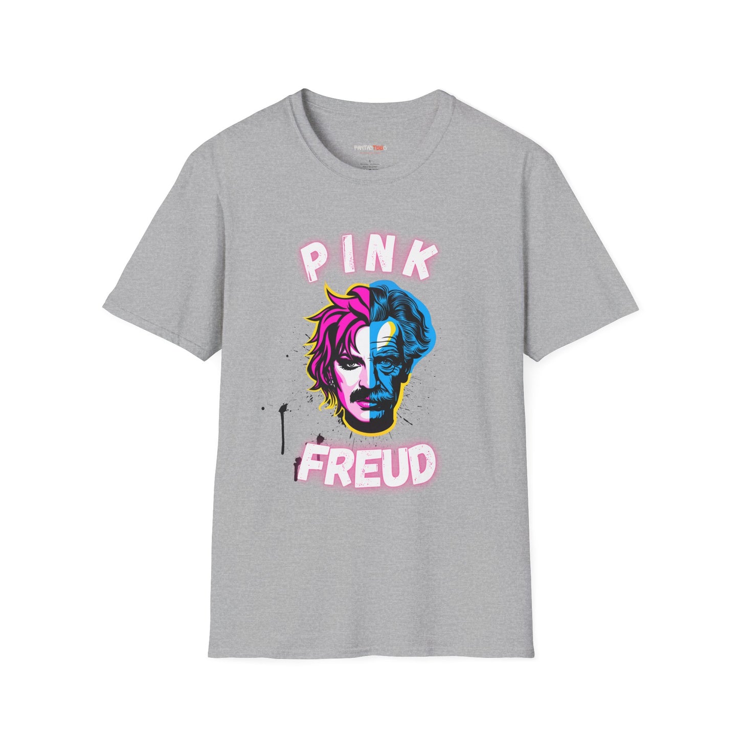 Pink Freud Graphic T-Shirt, Unisex Softstyle Tee for Music Lovers, Hipster Gift, Casual Wear, Art & Music-Themed Apparel