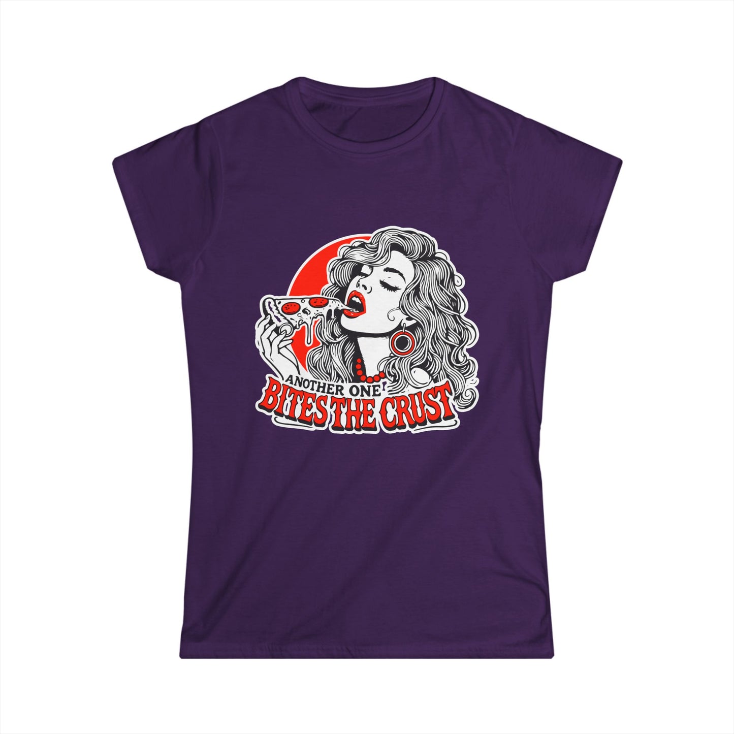 Women's Softstyle Tee, Another one bites the crust T-Shirt, Perfect Gift for Foodies, Casual Wear