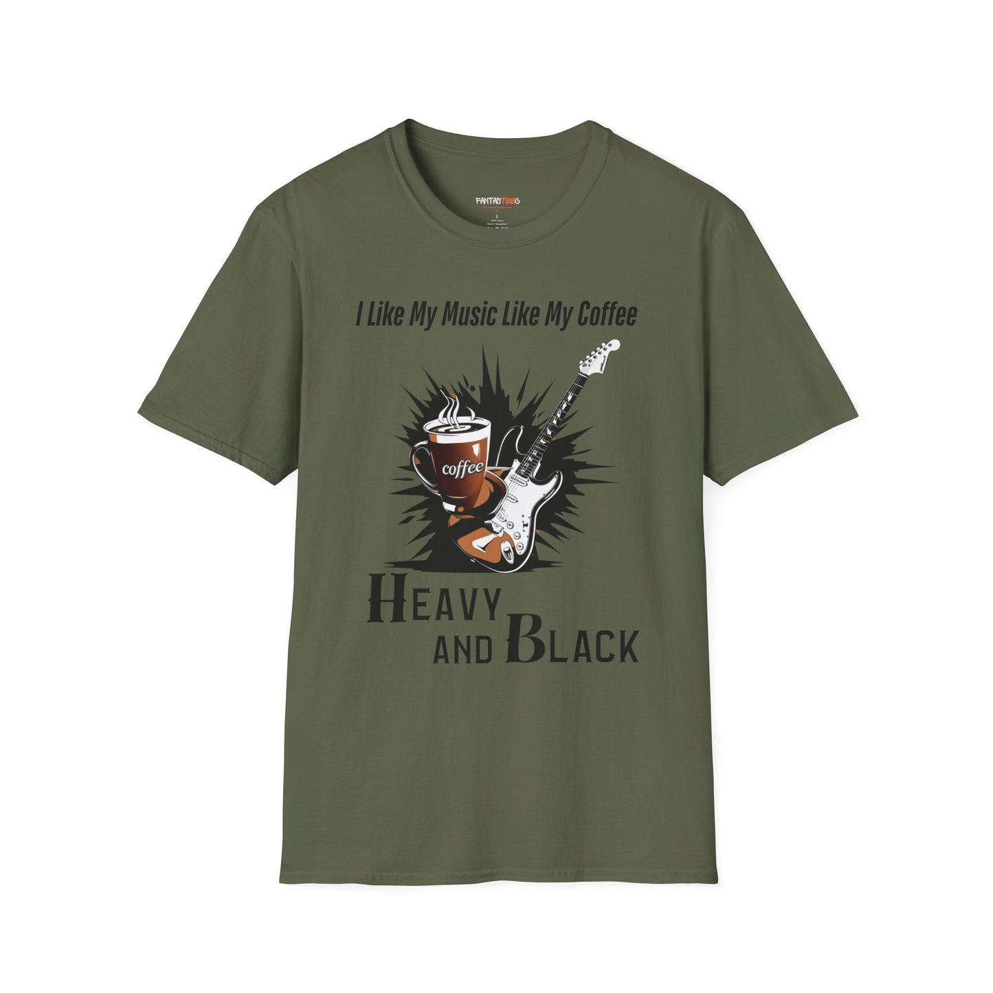 Rockin' Coffee Lover T-Shirt - Perfect Gift for Musicians, Coffee Enthusiasts, Birthdays, Music Festivals, Casual Wear
