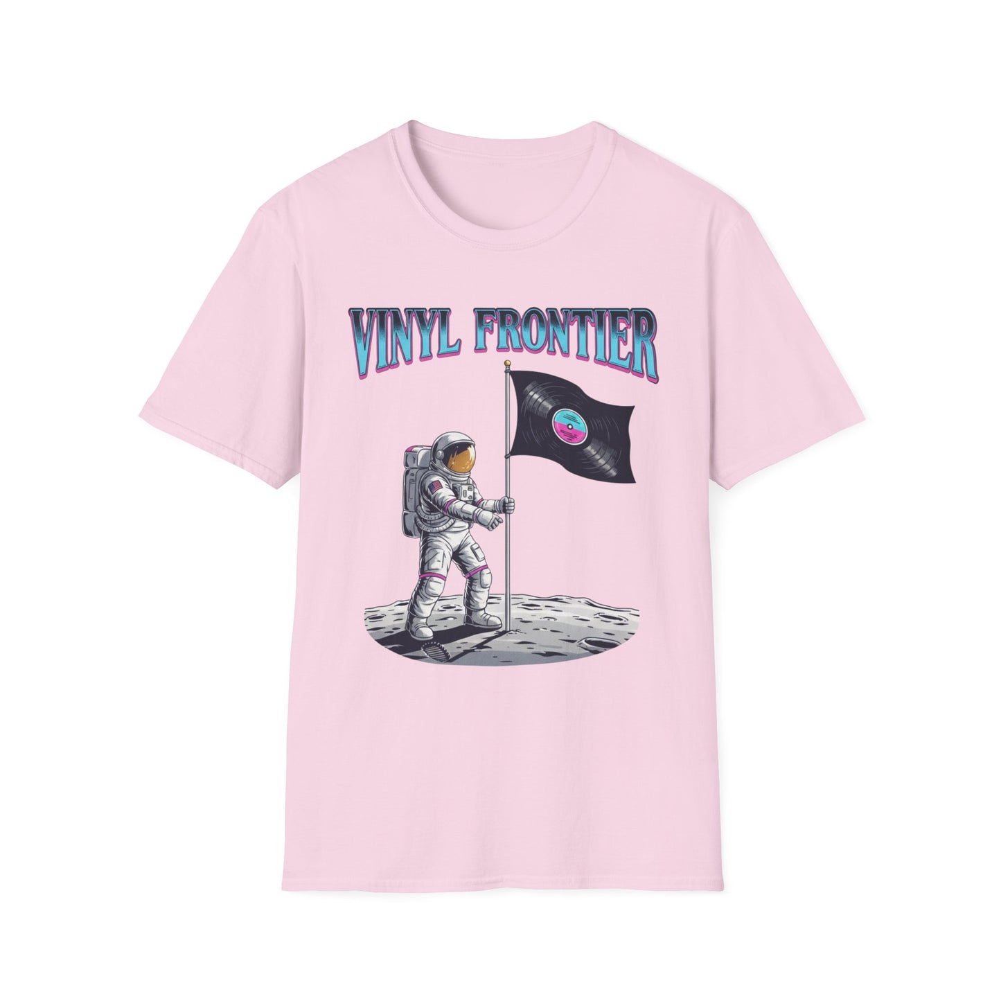 Vinyl Frontier Astronaut T-Shirt, Unisex Graphic Tee, Space Lover Gift, Casual Style, Summer Wear, Unique T-Shirt