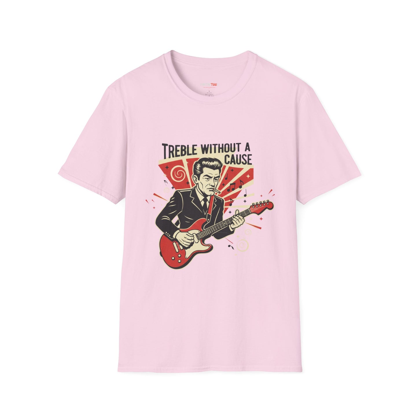 Retro Music Lover T-Shirt, Vintage Rock Tee, Gift for Musicians, Music Festival Apparel, Treble Without a Cause Shirt