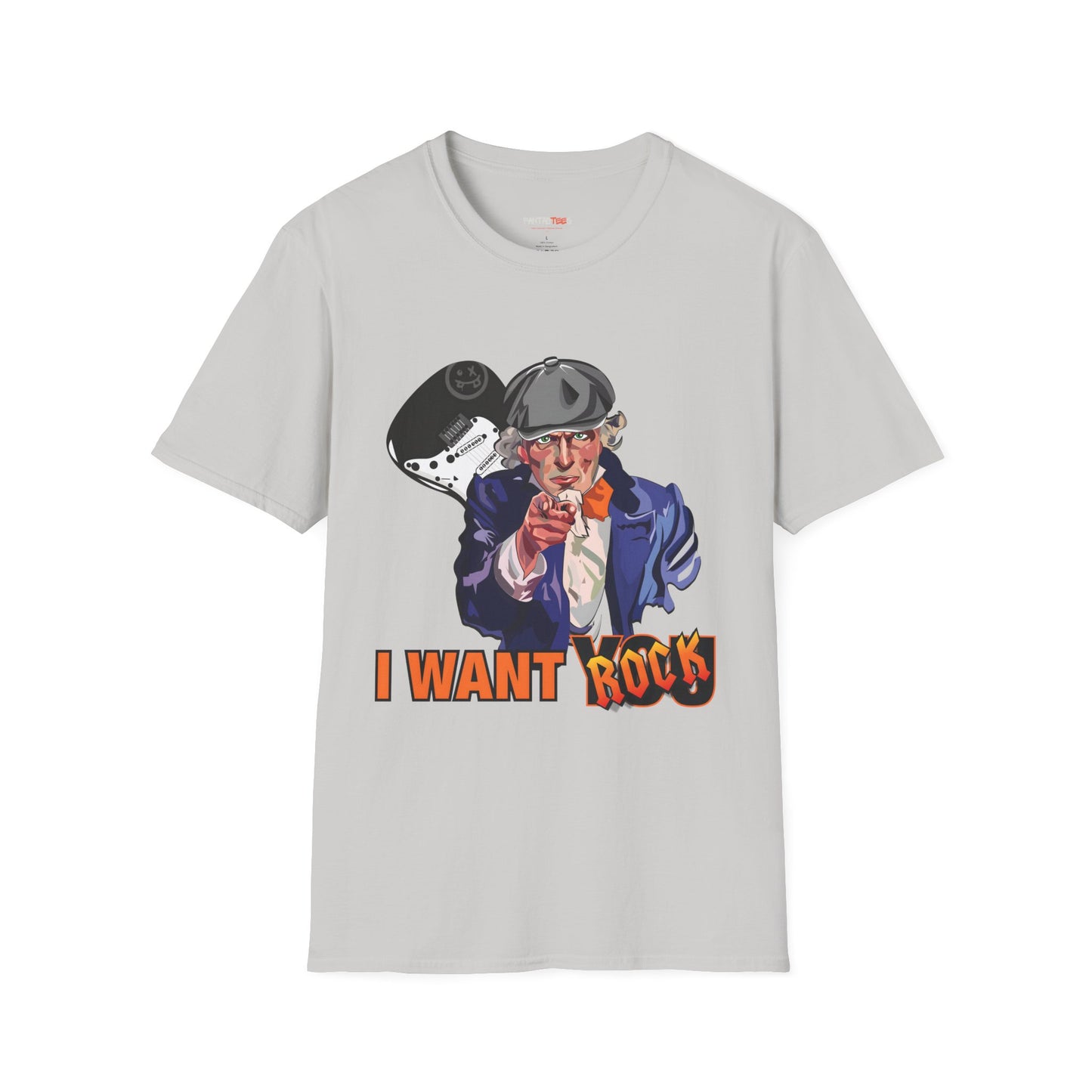 Uncle Rock, Unisex Softstyle, Music Lover Gift, Fun Graphic Tee.