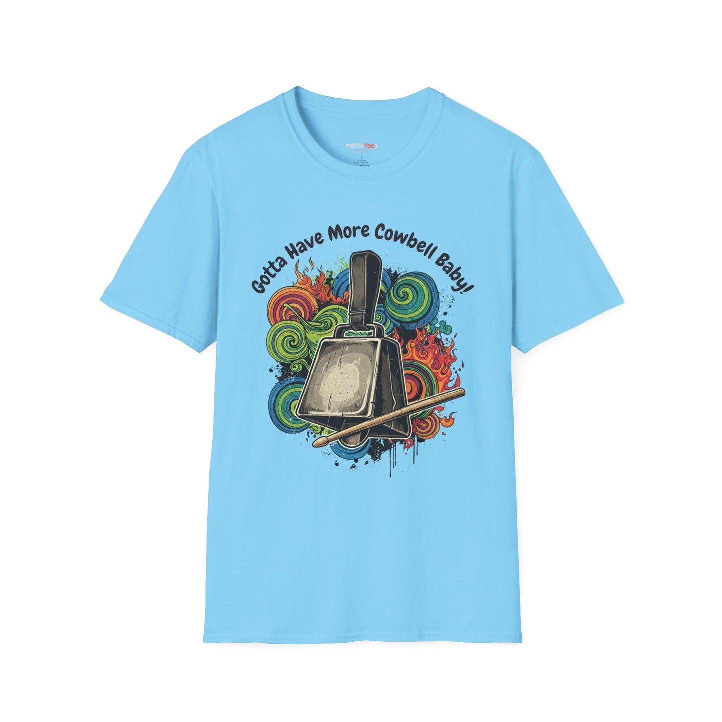 Gotta Have More Cowbell Unisex Softstyle T-Shirt | Fun Music Tribute Tee, Concert Wear, Gift for Musicians, Casual Style, Humor Shirt