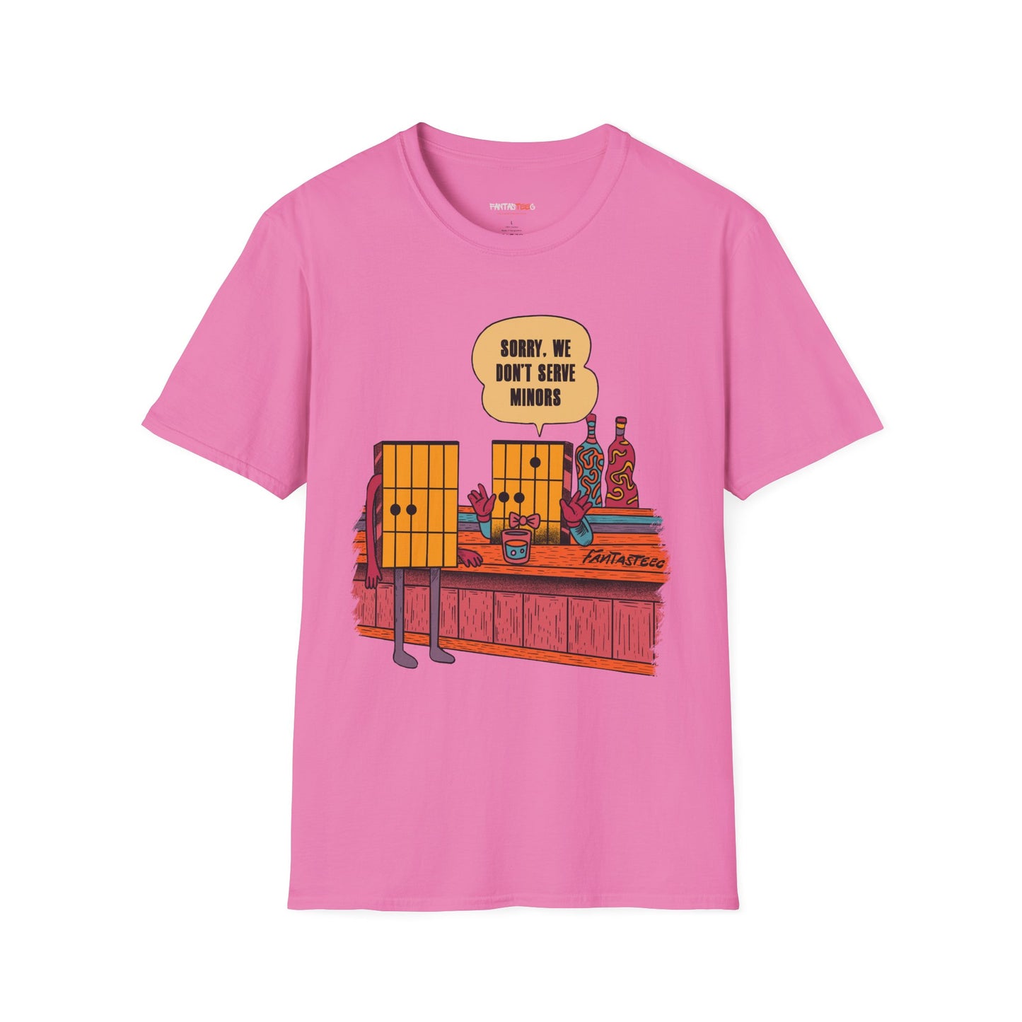 Funny Unisex Softstyle, We dont Serve Minors,Humorous Gift for Musicians,T-Shirt