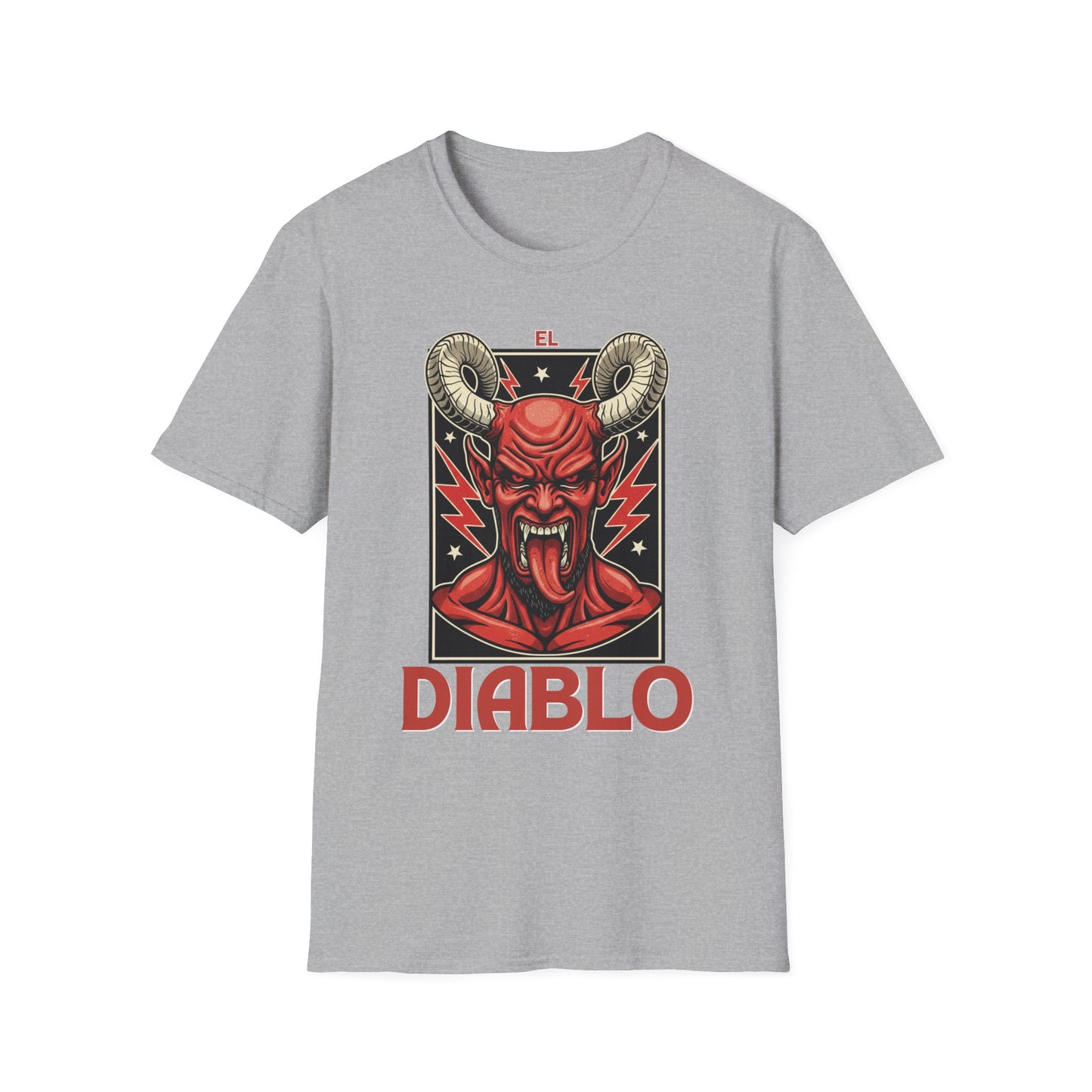 Diablo Graphic T-Shirt - Unisex Softstyle Tee for Music Lovers, Halloween Costume, Unique Gift, Vintage Style, Casual Wear