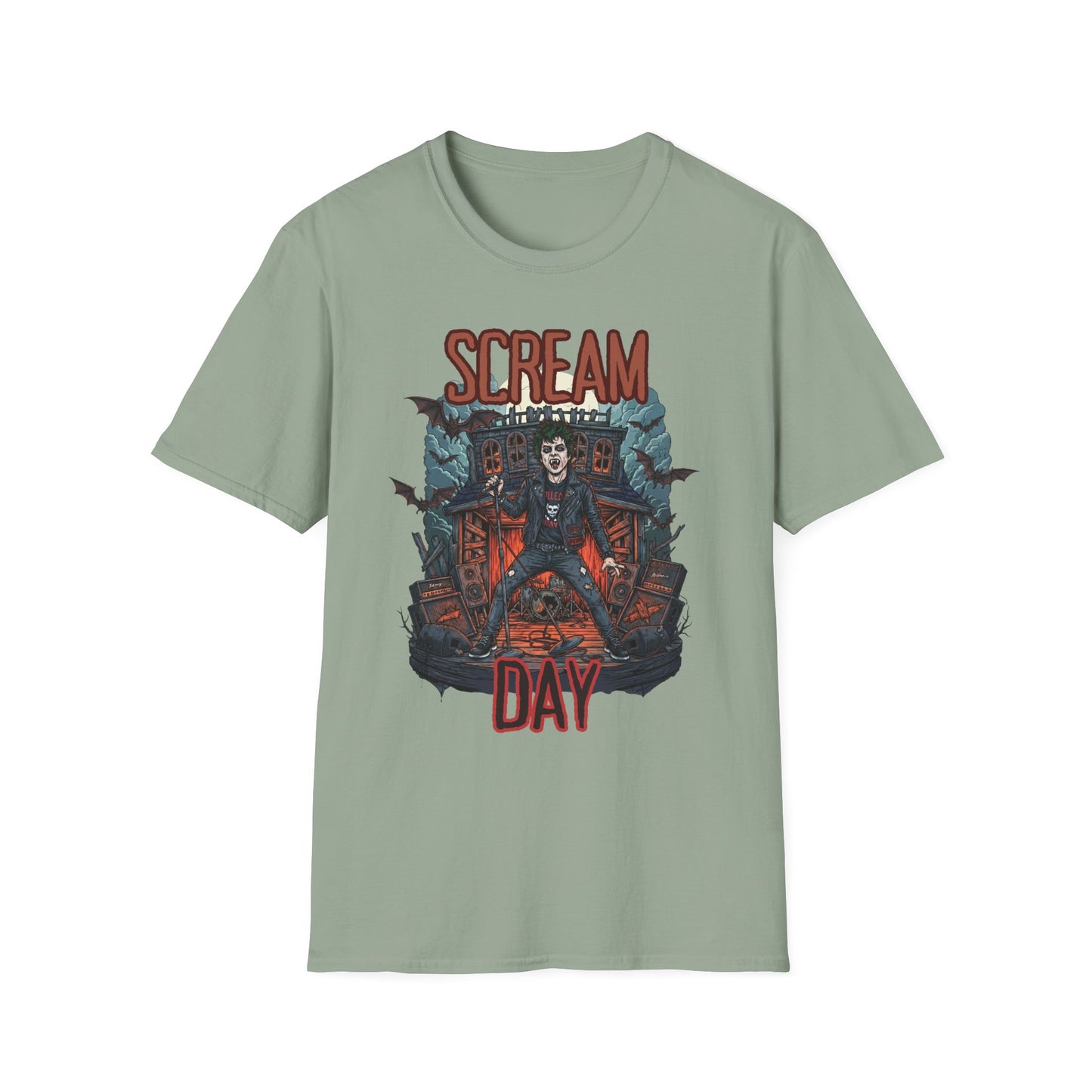 Halloween Themed Unisex T-Shirt, Casual Graphic Tee, Fall Fashion, Perfect for Costume Parties, Scream Day Celebration, Unique Gift Idea