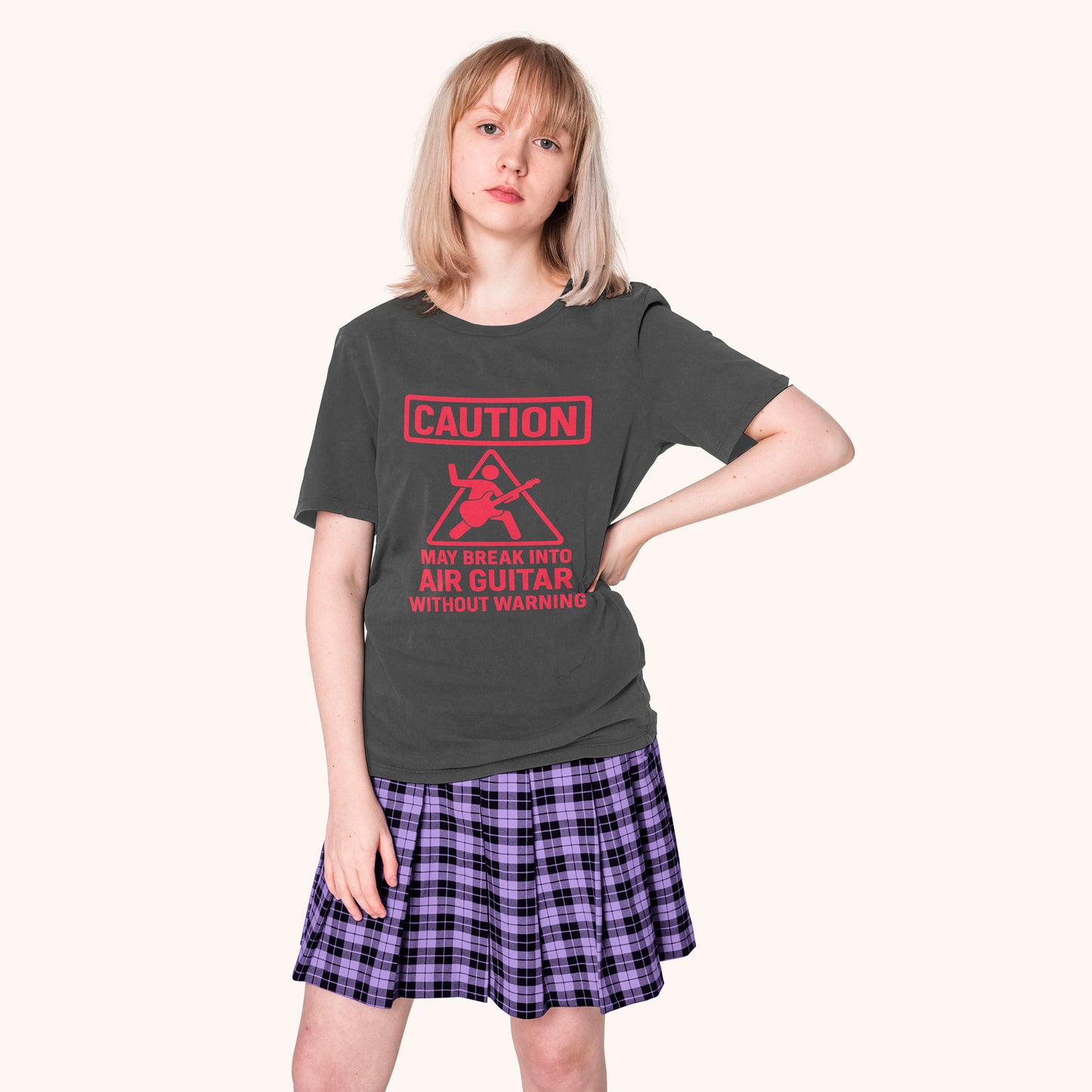 Caution Air Guitar T-Shirt