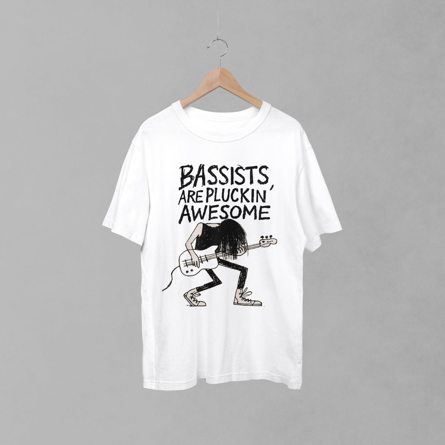 Bassists Are Pluckin' Awesome Unisex T-Shirt | Cool Music Gift | Funny Band Tee | Concert Wear | Music Lover Apparel | Birthday Gift