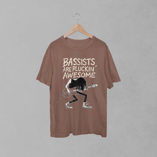Bassists Are Pluckin' Awesome Unisex T-Shirt | Cool Music Gift | Funny Band Tee | Concert Wear | Music Lover Apparel | Birthday Gift
