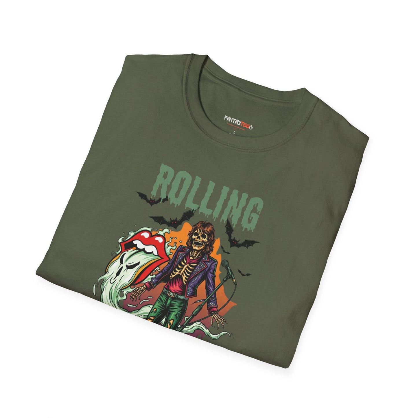 Rolling Bones Halloween Unisex softstyle T-Shirt