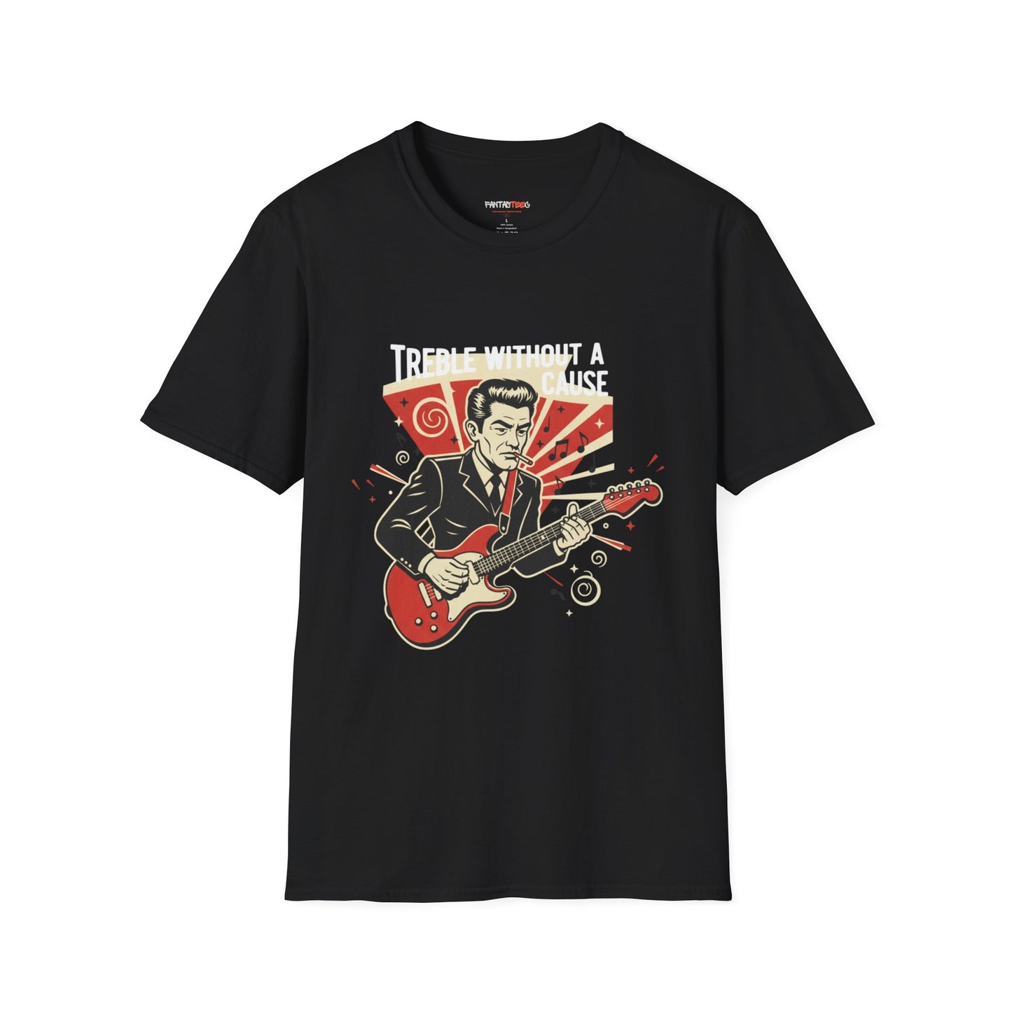 Retro Music Lover T-Shirt, Vintage Rock Tee, Gift for Musicians, Music Festival Apparel, Treble Without a Cause Shirt