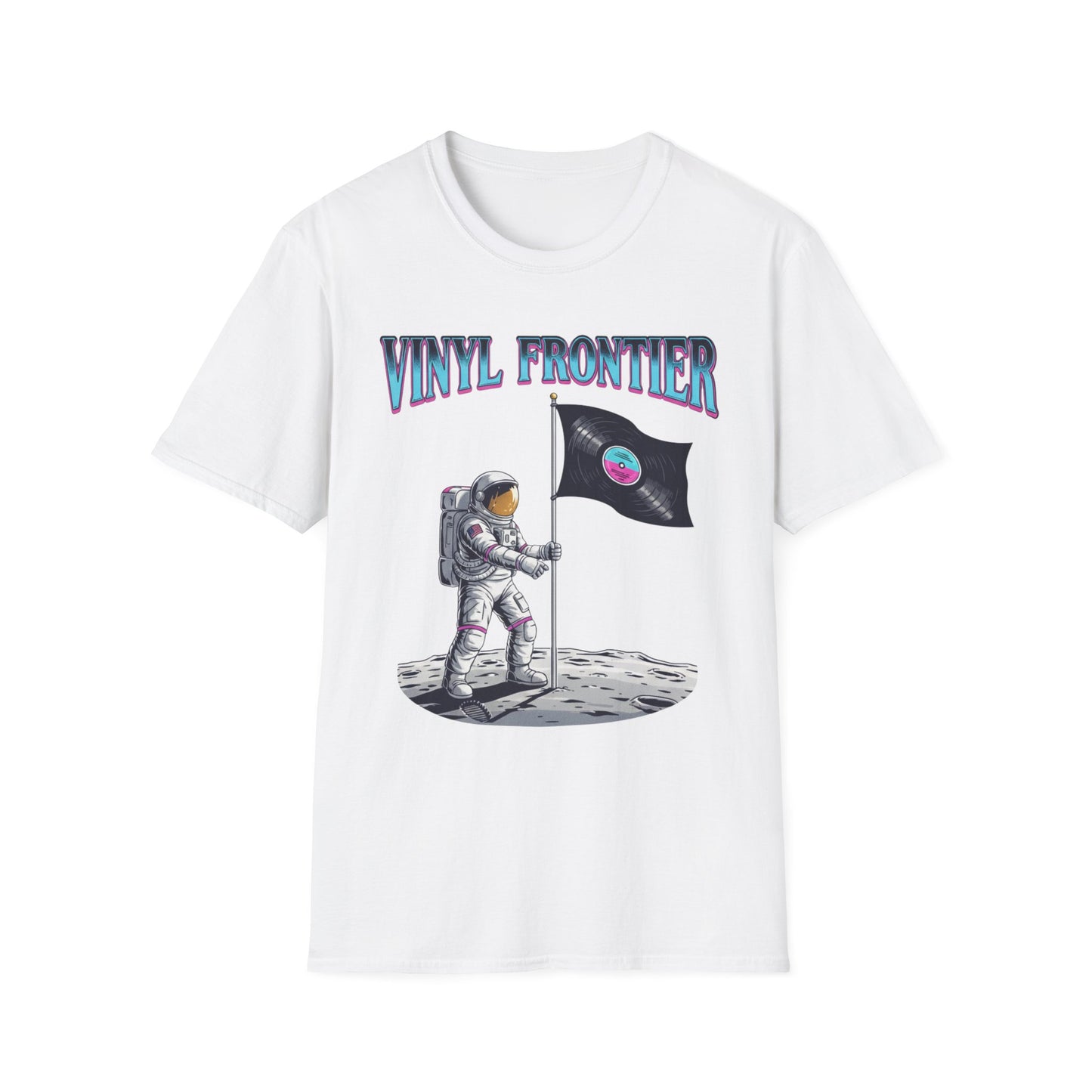 Vinyl Frontier Astronaut T-Shirt, Unisex Graphic Tee, Space Lover Gift, Casual Style, Summer Wear, Unique T-Shirt