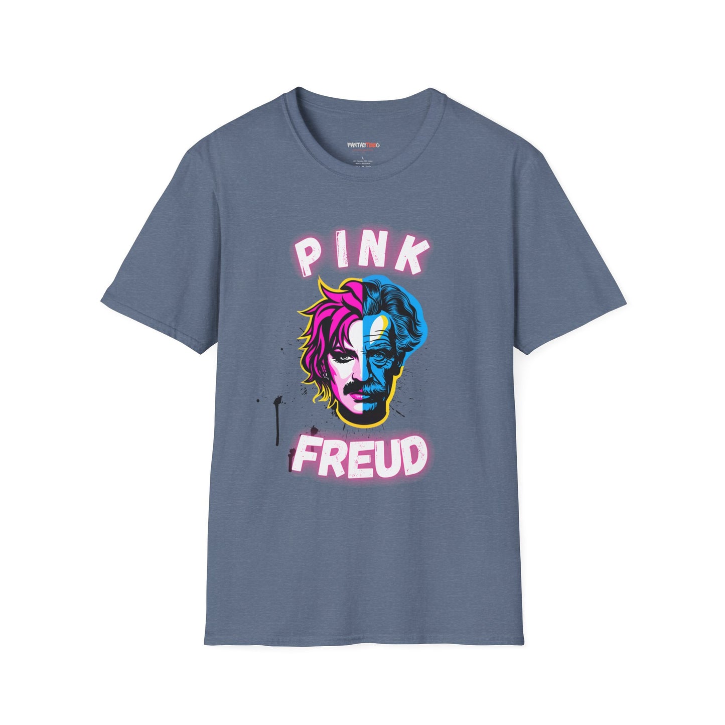 Pink Freud Graphic T-Shirt, Unisex Softstyle Tee for Music Lovers, Hipster Gift, Casual Wear, Art & Music-Themed Apparel