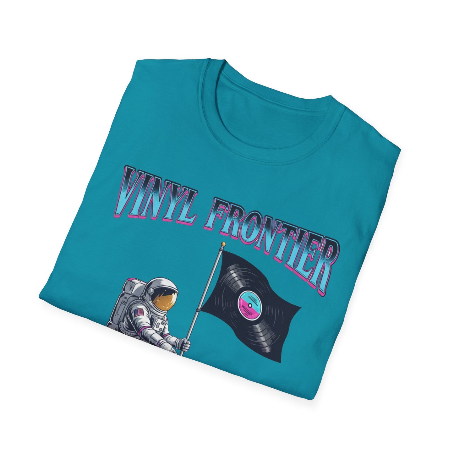 Vinyl Frontier Astronaut T-Shirt, Unisex Graphic Tee, Space Lover Gift, Casual Style, Summer Wear, Unique T-Shirt