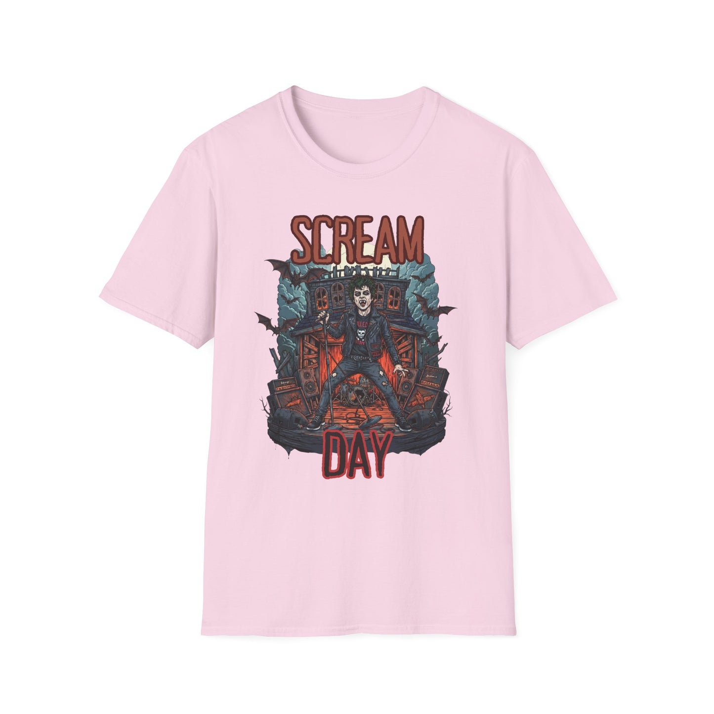Halloween Themed Unisex T-Shirt, Casual Graphic Tee, Fall Fashion, Perfect for Costume Parties, Scream Day Celebration, Unique Gift Idea