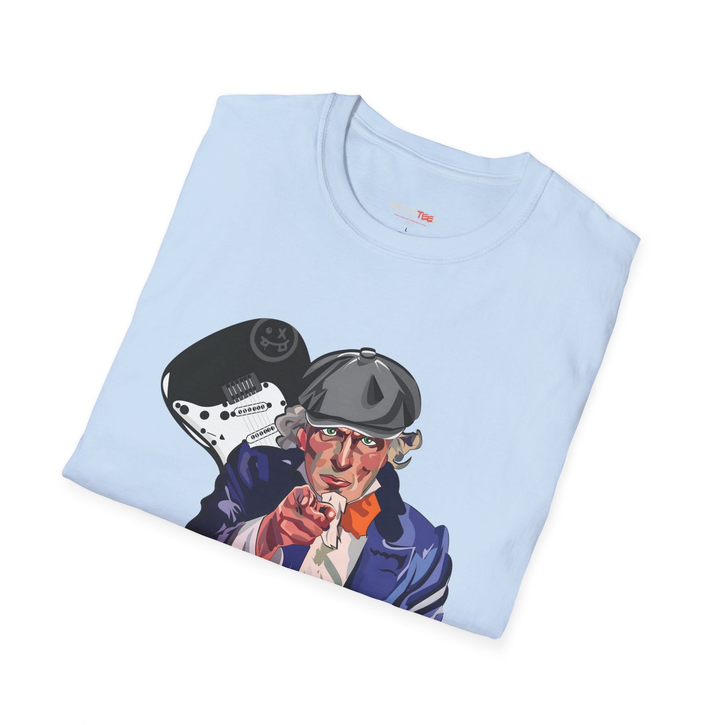 Uncle Rock, Unisex Softstyle, Music Lover Gift, Fun Graphic Tee.