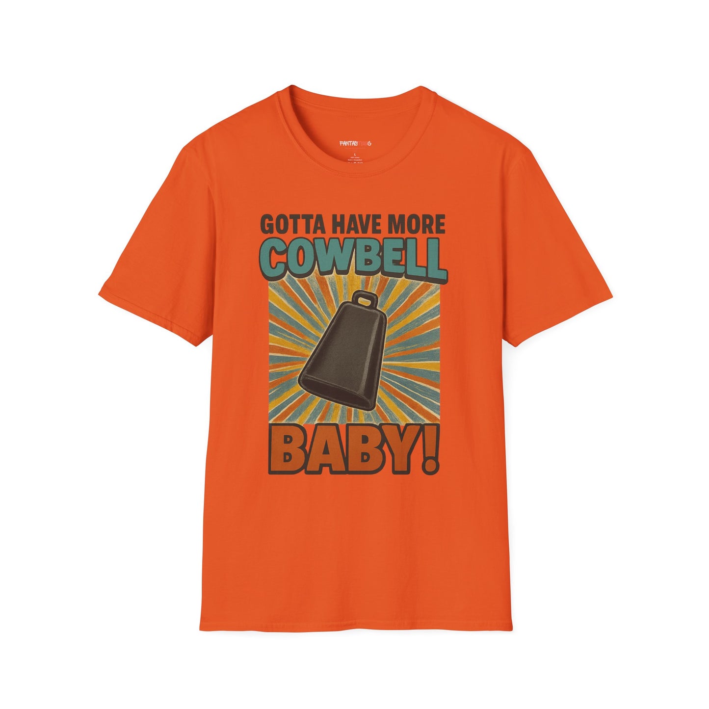 Gotta Have More Cowbell Rainbow T-Shirt, Funny T-Shirt, Unisex Graphic Tee, Music Lover Gift, Whimsical Apparel, Fun Humor Shirt