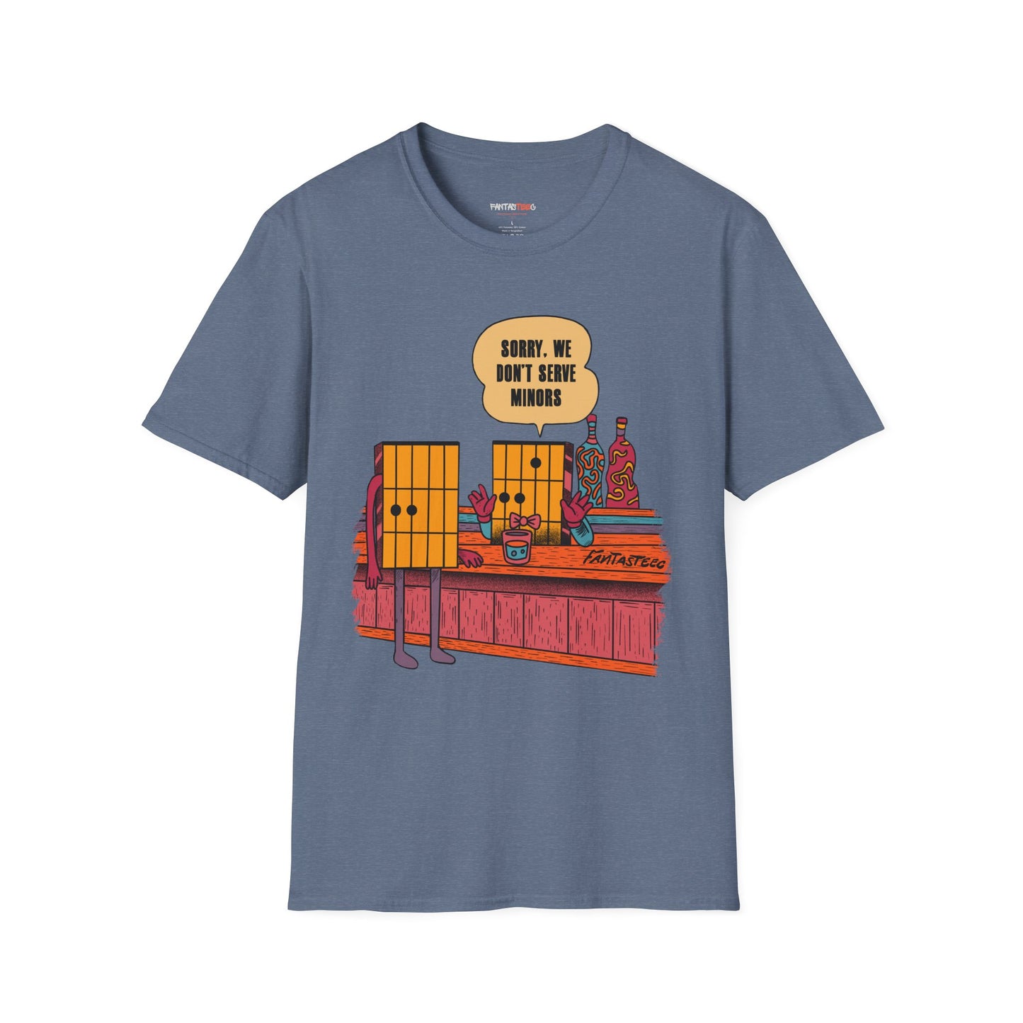 Funny Unisex Softstyle, We dont Serve Minors,Humorous Gift for Musicians,T-Shirt