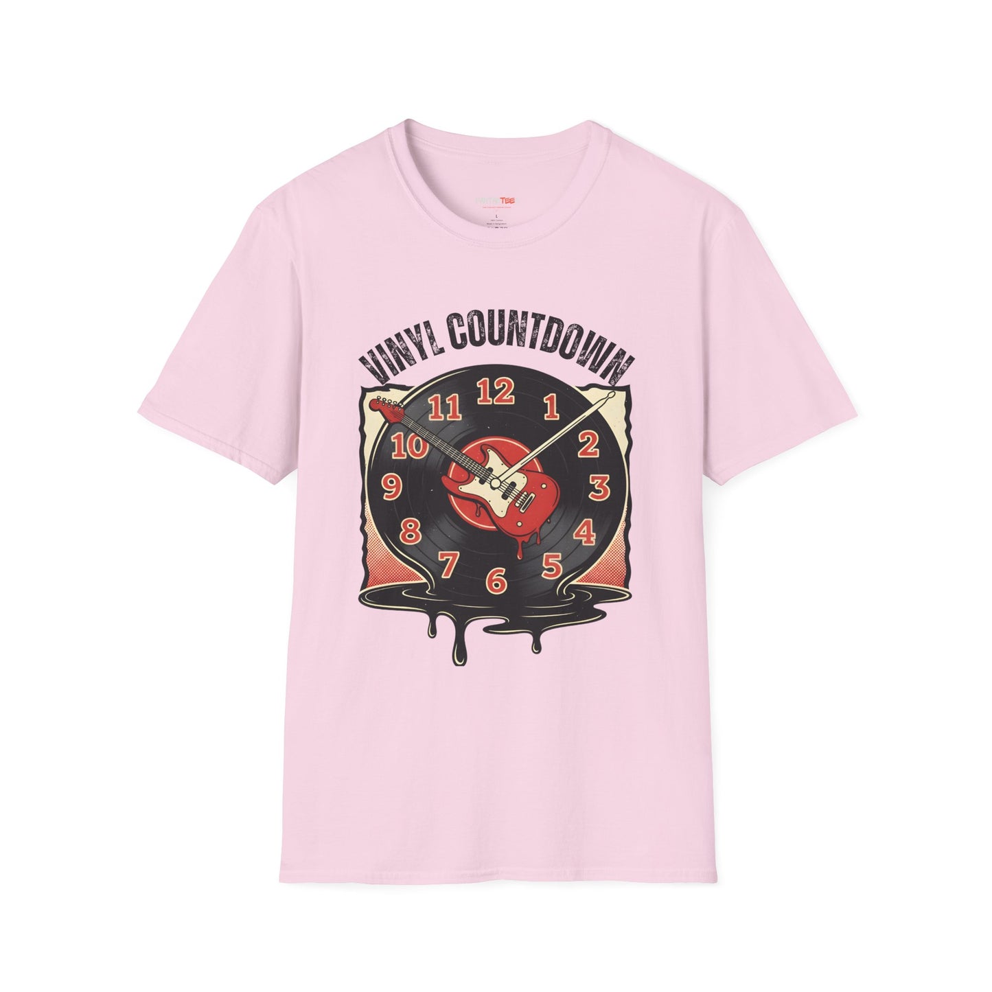 Vinyl Countdown T-Shirt, Music Lover Gift, Unisex Softstyle Tee, Vintage Vinyl Design, Perfect for Music Festivals, Casual Wear