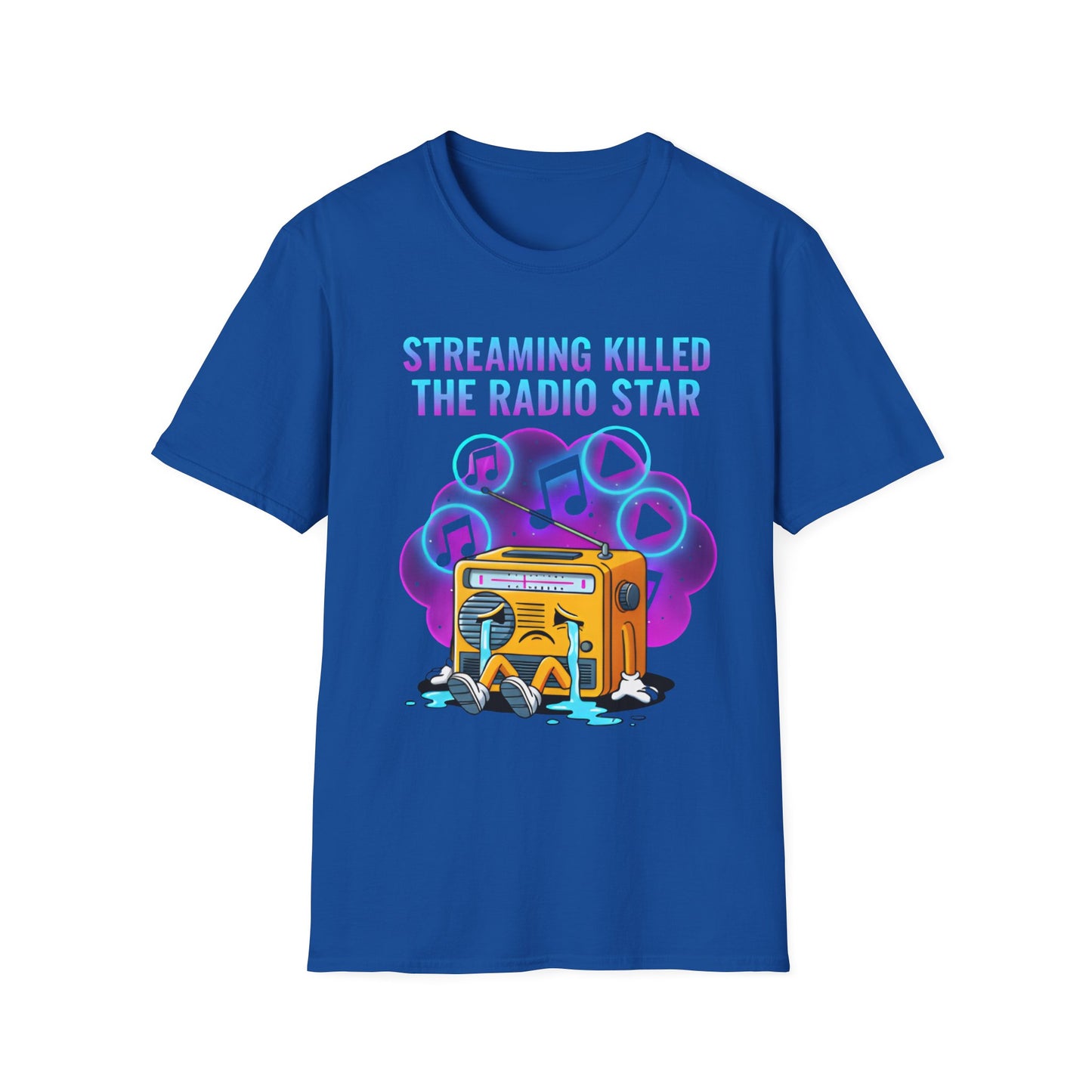 Streaming Killed the Radio Star, Retro Music Themed T-Shirt, Music Lover Gift, Stylish Tee,Unique Music T-Shirt, Gift for Musicians.