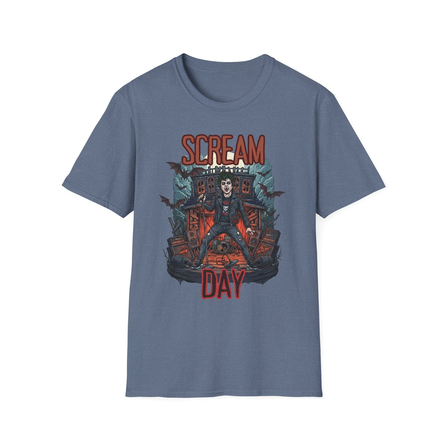 Halloween Themed Unisex T-Shirt, Casual Graphic Tee, Fall Fashion, Perfect for Costume Parties, Scream Day Celebration, Unique Gift Idea