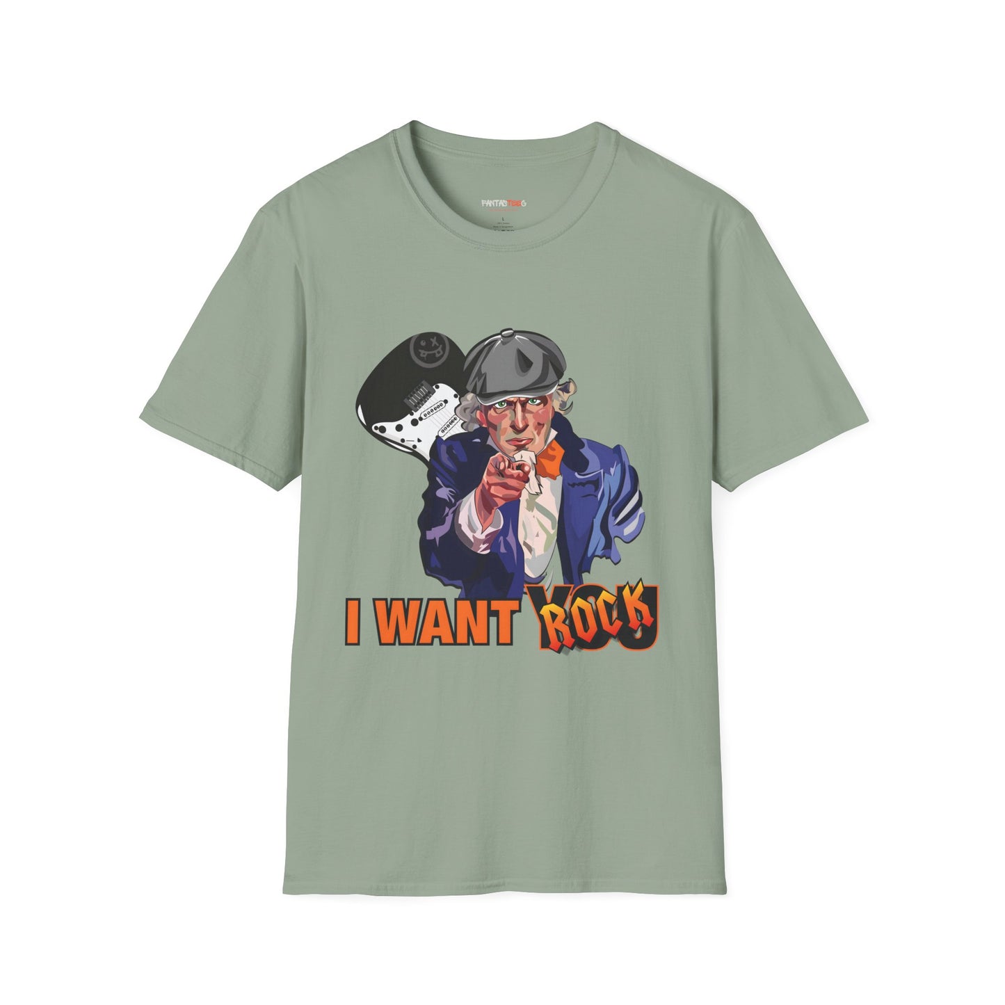 Uncle Rock, Unisex Softstyle, Music Lover Gift, Fun Graphic Tee.