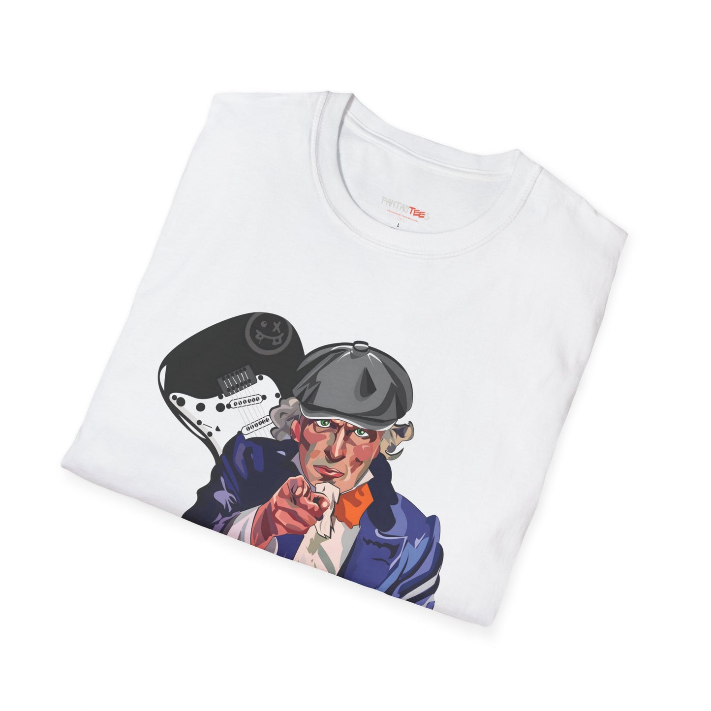 Uncle Rock, Unisex Softstyle, Music Lover Gift, Fun Graphic Tee.