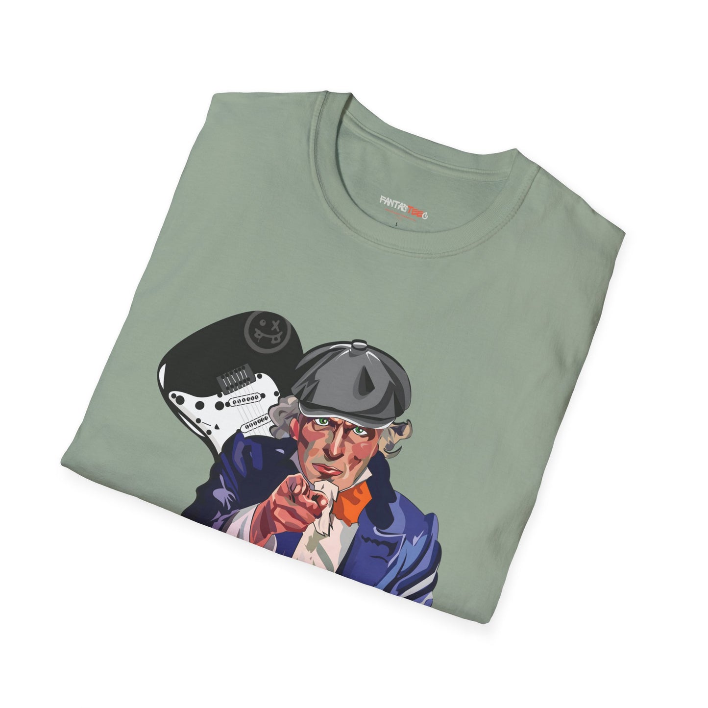 Uncle Rock, Unisex Softstyle, Music Lover Gift, Fun Graphic Tee.