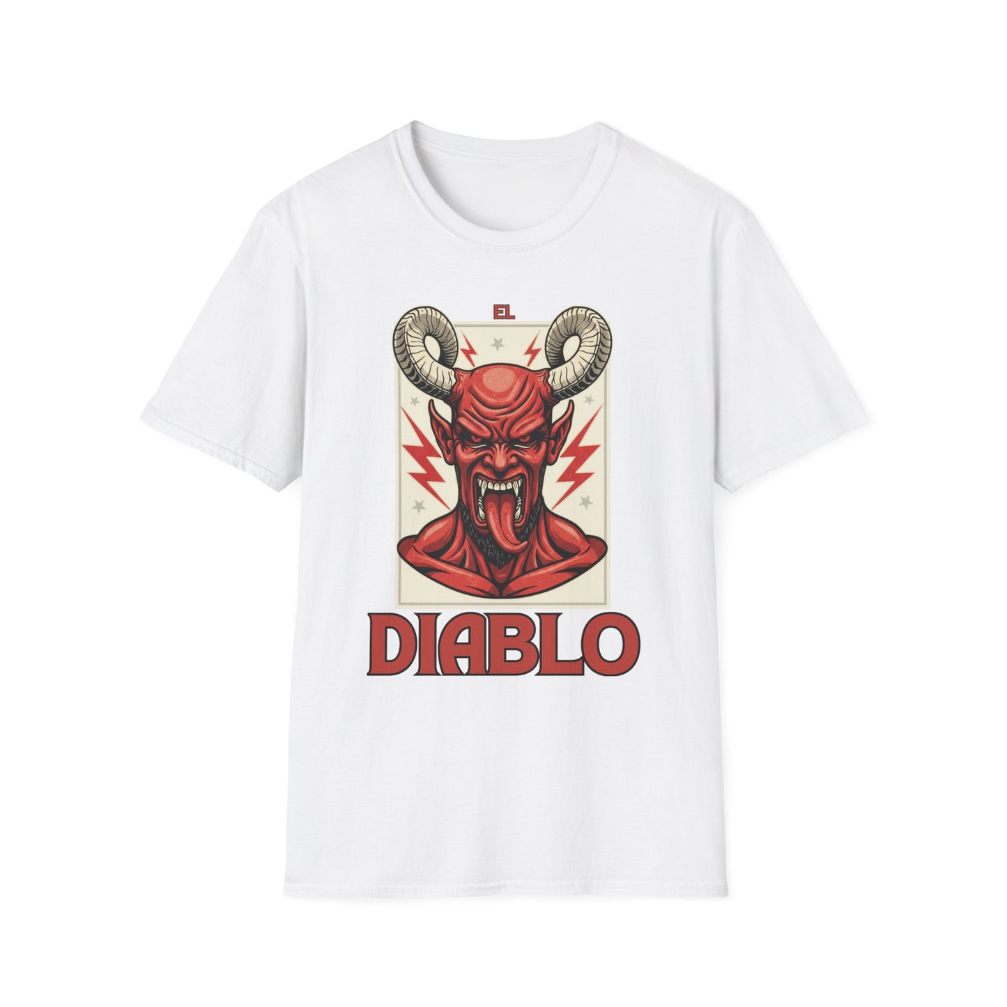 Diablo Graphic T-Shirt - Unisex Softstyle Tee for Music Lovers, Halloween Costume, Unique Gift, Vintage Style, Casual Wear