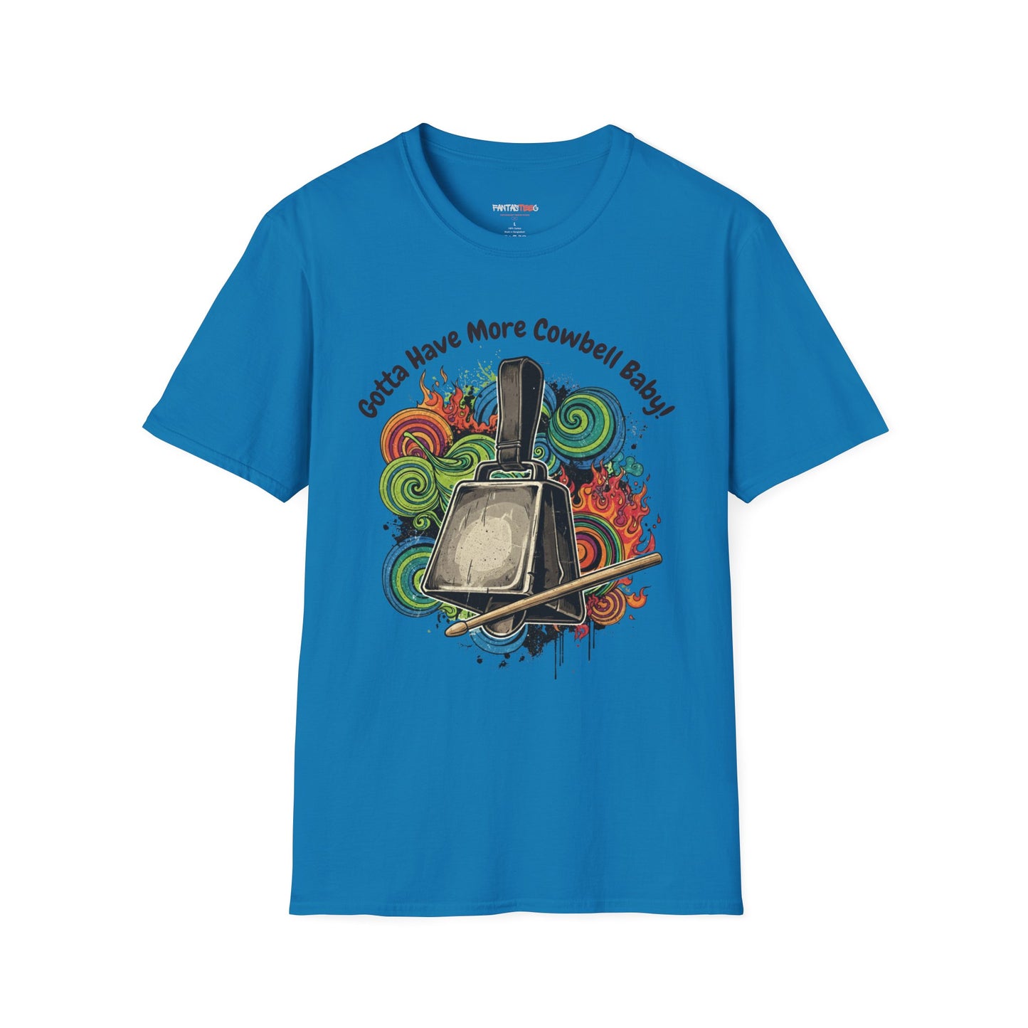 Gotta Have More Cowbell Unisex Softstyle T-Shirt | Fun Music Tribute Tee, Concert Wear, Gift for Musicians, Casual Style, Humor Shirt