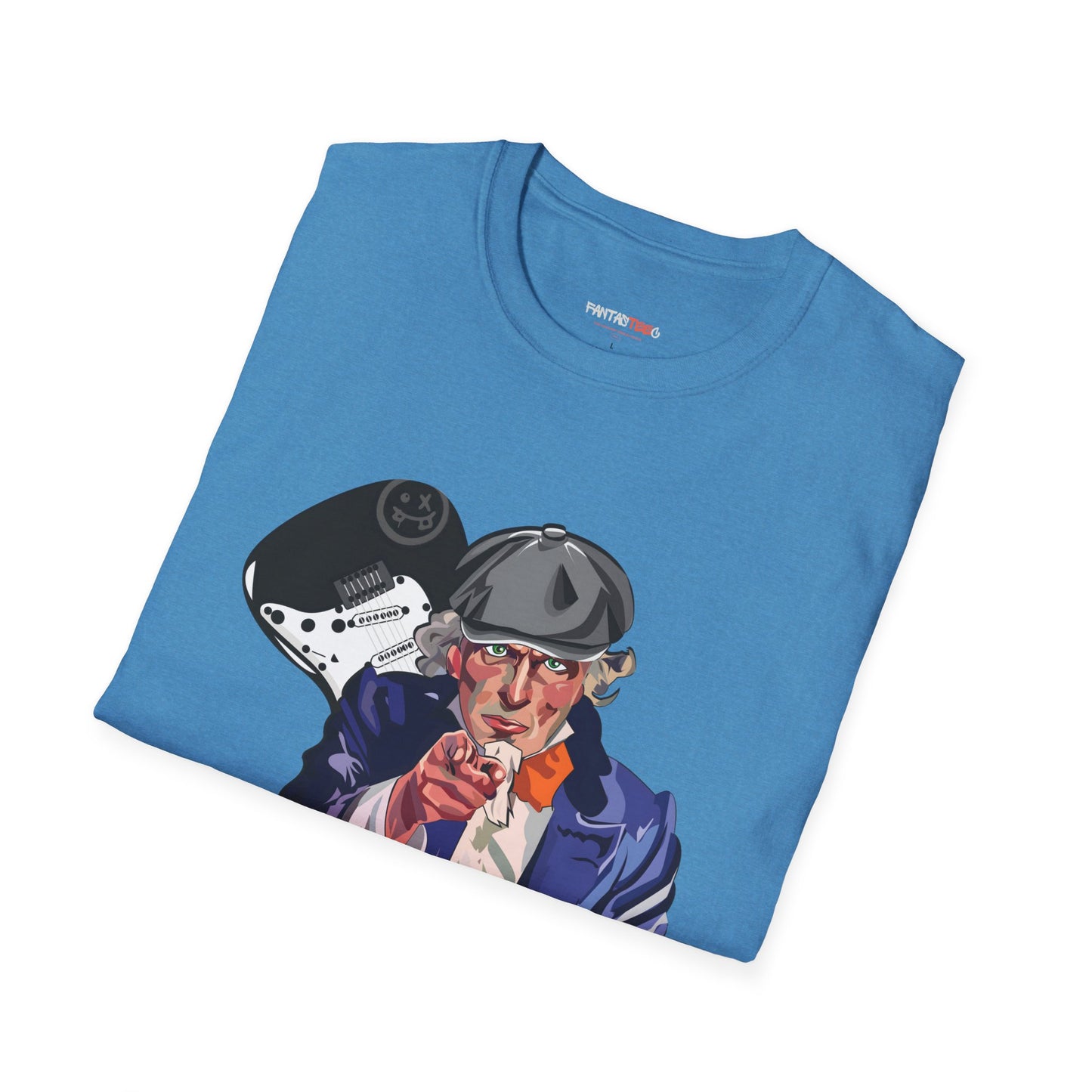 Uncle Rock, Unisex Softstyle, Music Lover Gift, Fun Graphic Tee.