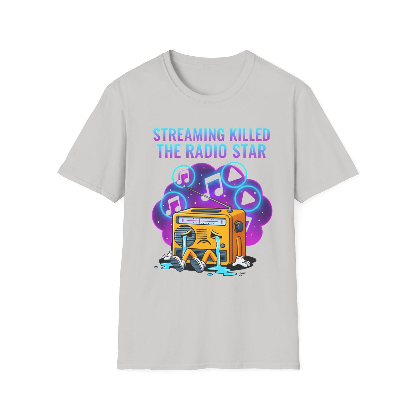 Streaming Killed the Radio Star, Retro Music Themed T-Shirt, Music Lover Gift, Stylish Tee,Unique Music T-Shirt, Gift for Musicians.