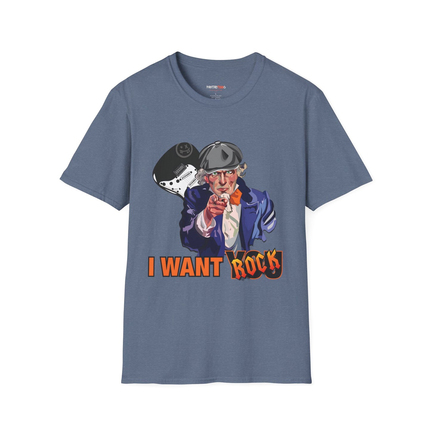 Uncle Rock, Unisex Softstyle, Music Lover Gift, Fun Graphic Tee.