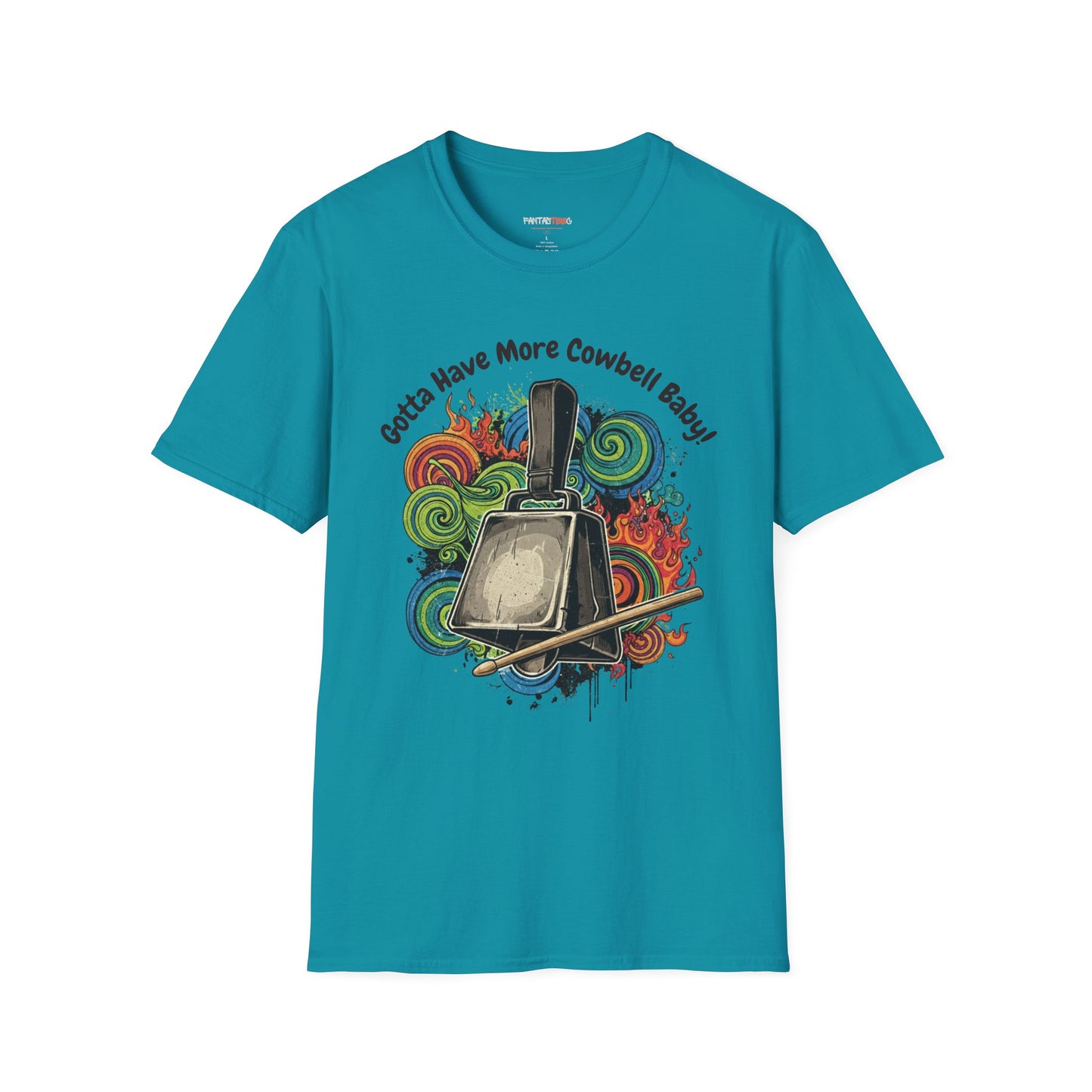 Gotta Have More Cowbell Unisex Softstyle T-Shirt | Fun Music Tribute Tee, Concert Wear, Gift for Musicians, Casual Style, Humor Shirt