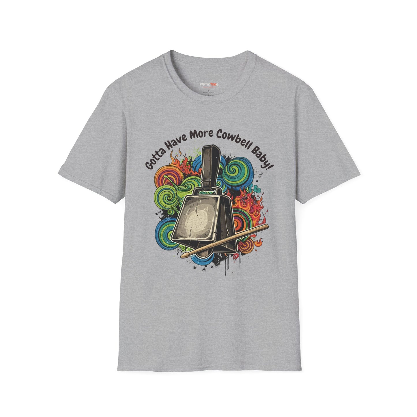 Gotta Have More Cowbell Unisex Softstyle T-Shirt | Fun Music Tribute Tee, Concert Wear, Gift for Musicians, Casual Style, Humor Shirt