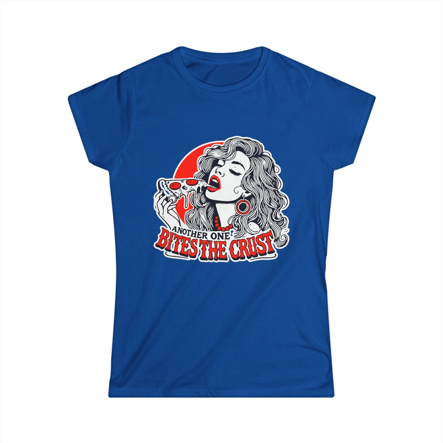 Women's Softstyle Tee, Another one bites the crust T-Shirt, Perfect Gift for Foodies, Casual Wear