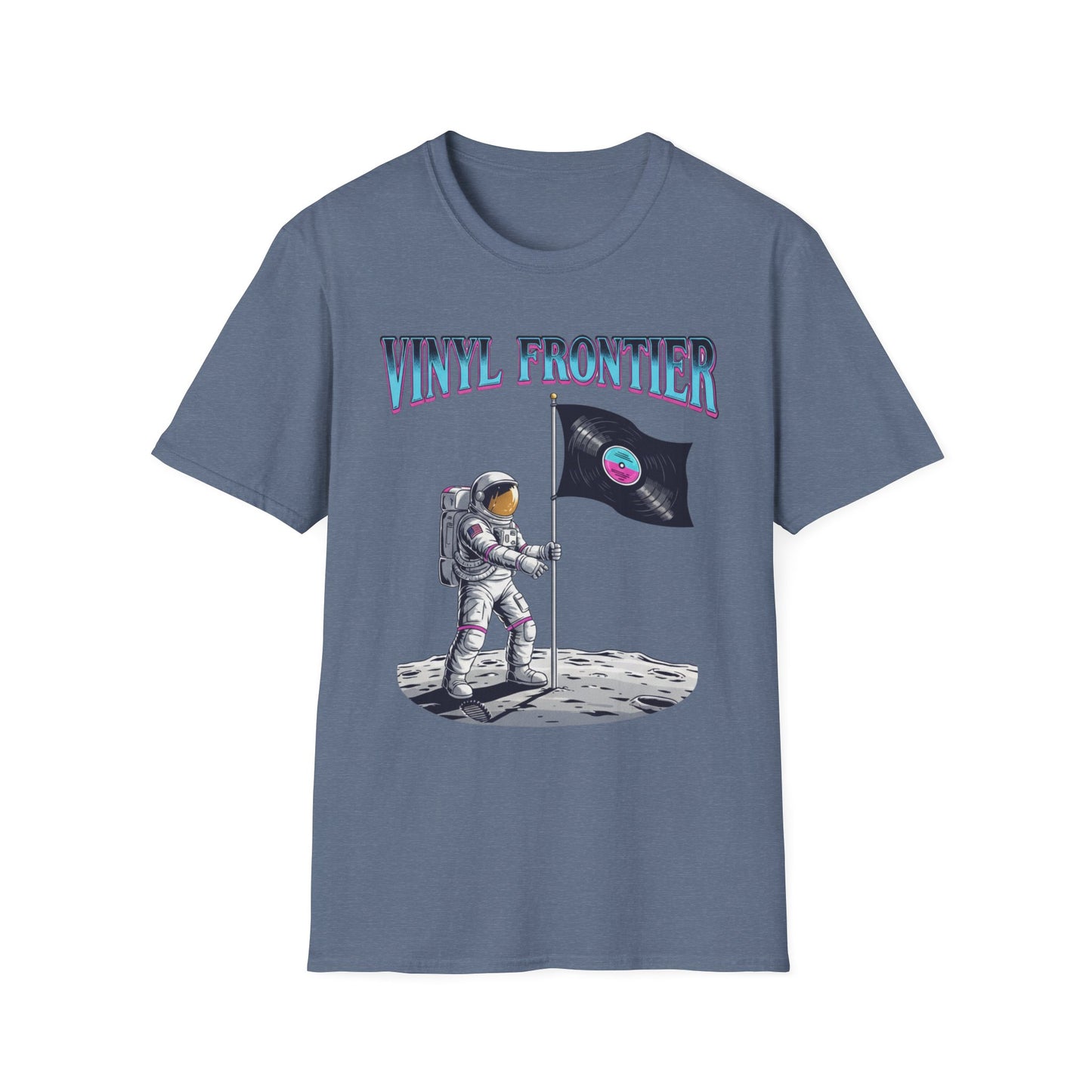 Vinyl Frontier Astronaut T-Shirt, Unisex Graphic Tee, Space Lover Gift, Casual Style, Summer Wear, Unique T-Shirt