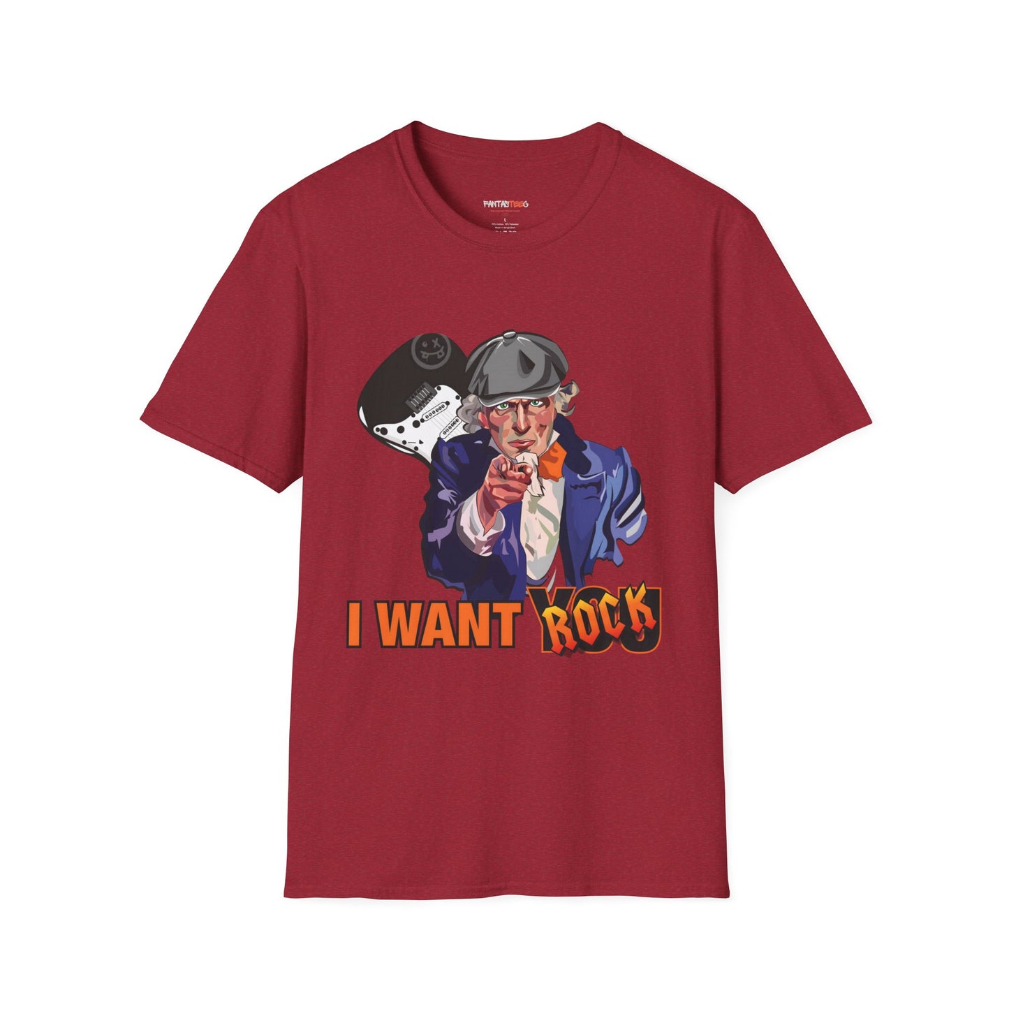 Uncle Rock, Unisex Softstyle, Music Lover Gift, Fun Graphic Tee.