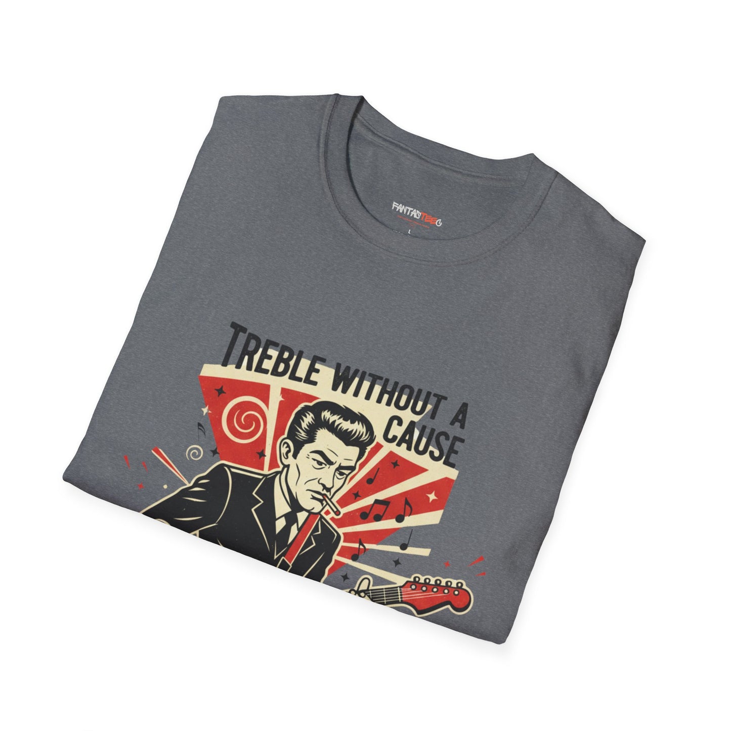 Retro Music Lover T-Shirt, Vintage Rock Tee, Gift for Musicians, Music Festival Apparel, Treble Without a Cause Shirt