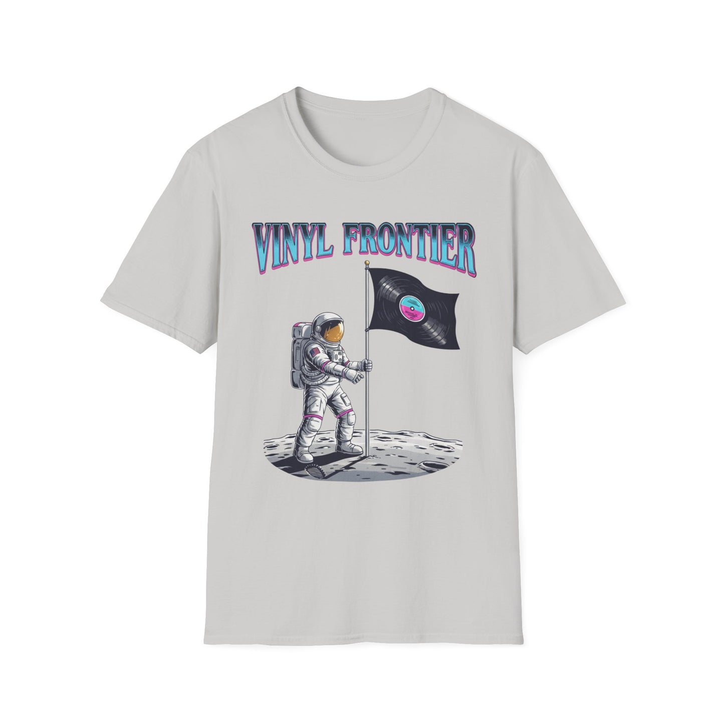 Vinyl Frontier Astronaut T-Shirt, Unisex Graphic Tee, Space Lover Gift, Casual Style, Summer Wear, Unique T-Shirt