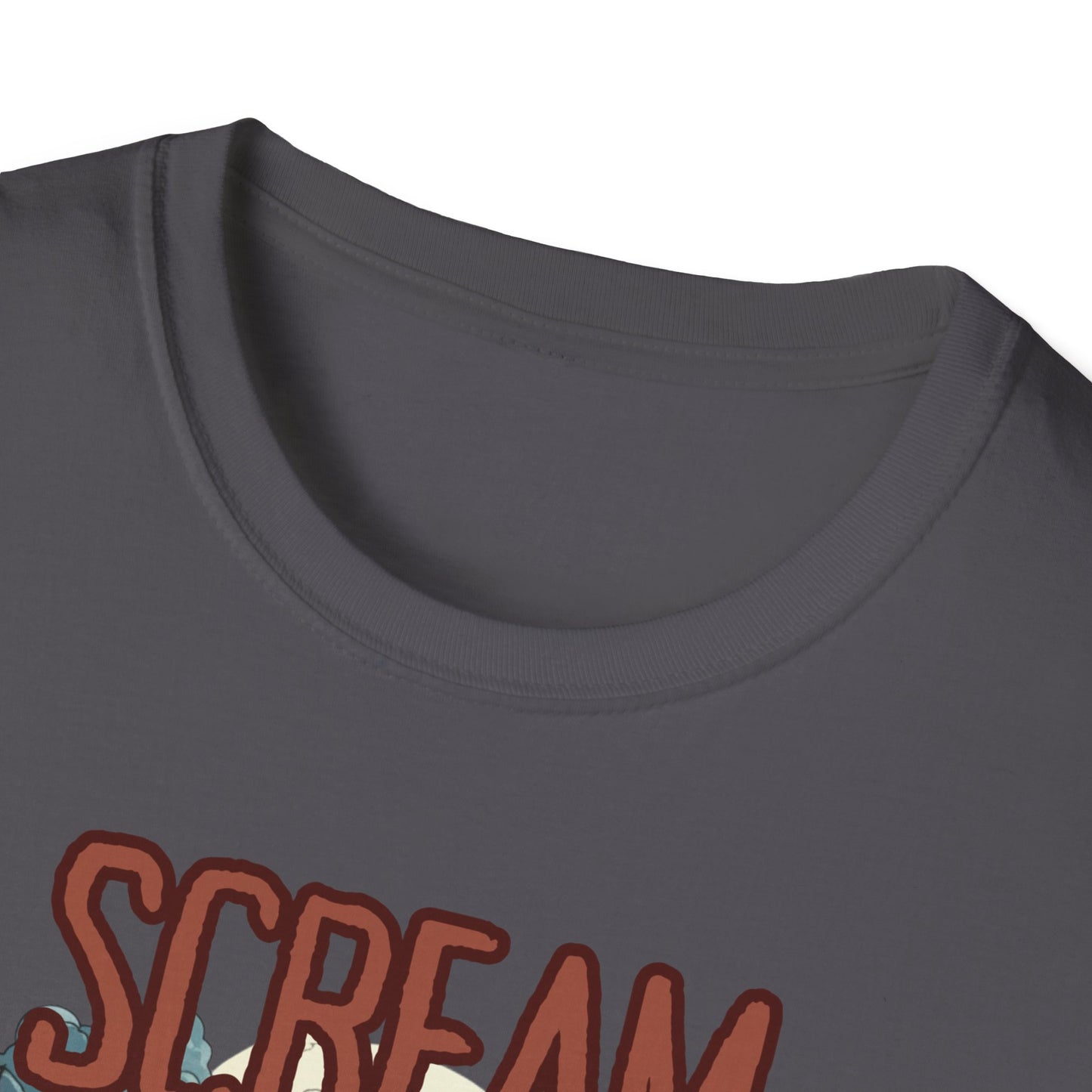 Halloween Themed Unisex T-Shirt, Casual Graphic Tee, Fall Fashion, Perfect for Costume Parties, Scream Day Celebration, Unique Gift Idea