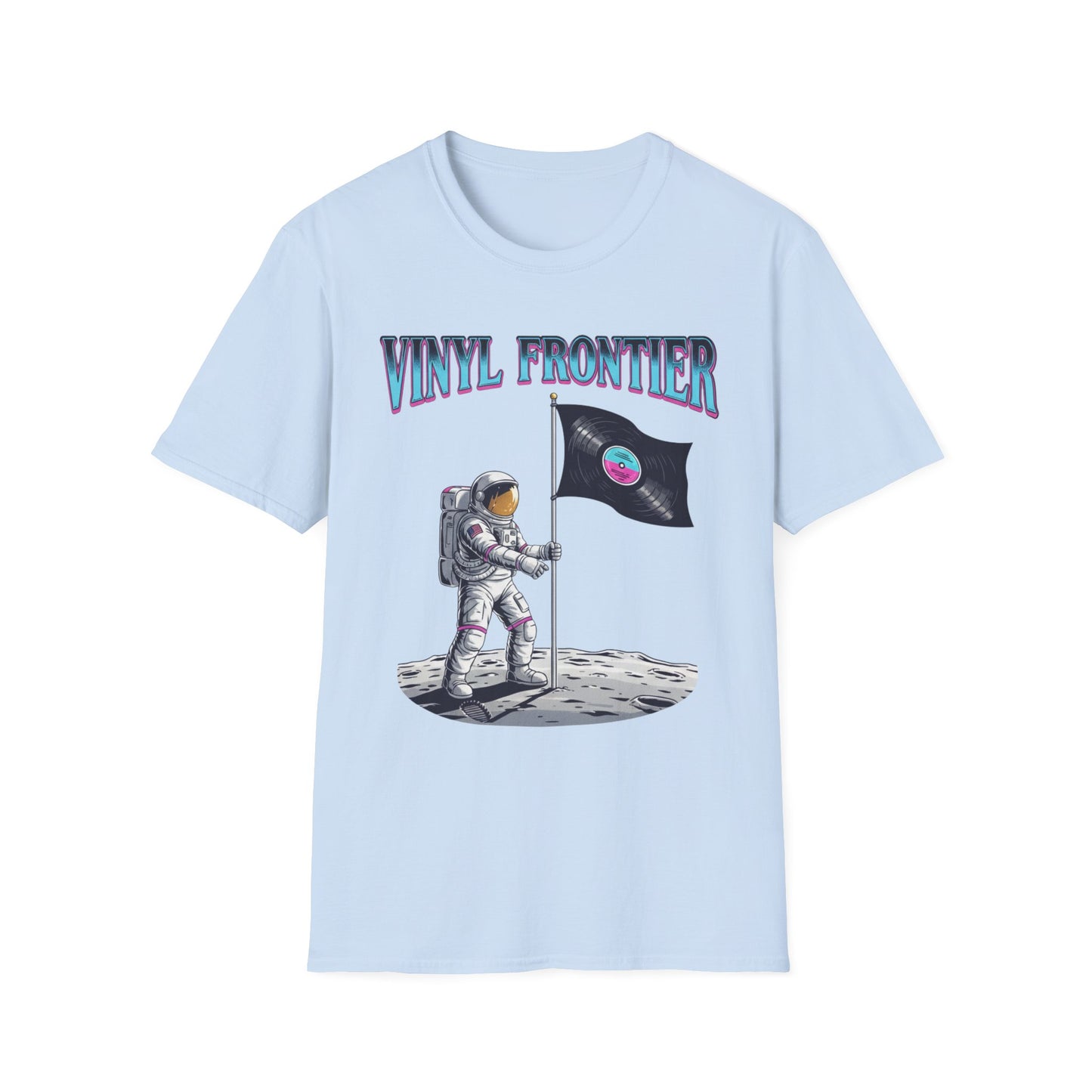 Vinyl Frontier Astronaut T-Shirt, Unisex Graphic Tee, Space Lover Gift, Casual Style, Summer Wear, Unique T-Shirt