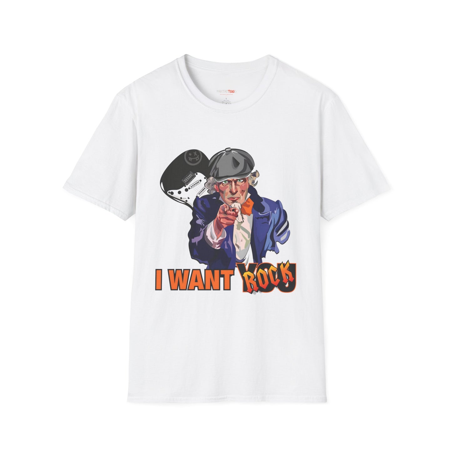Uncle Rock, Unisex Softstyle, Music Lover Gift, Fun Graphic Tee.