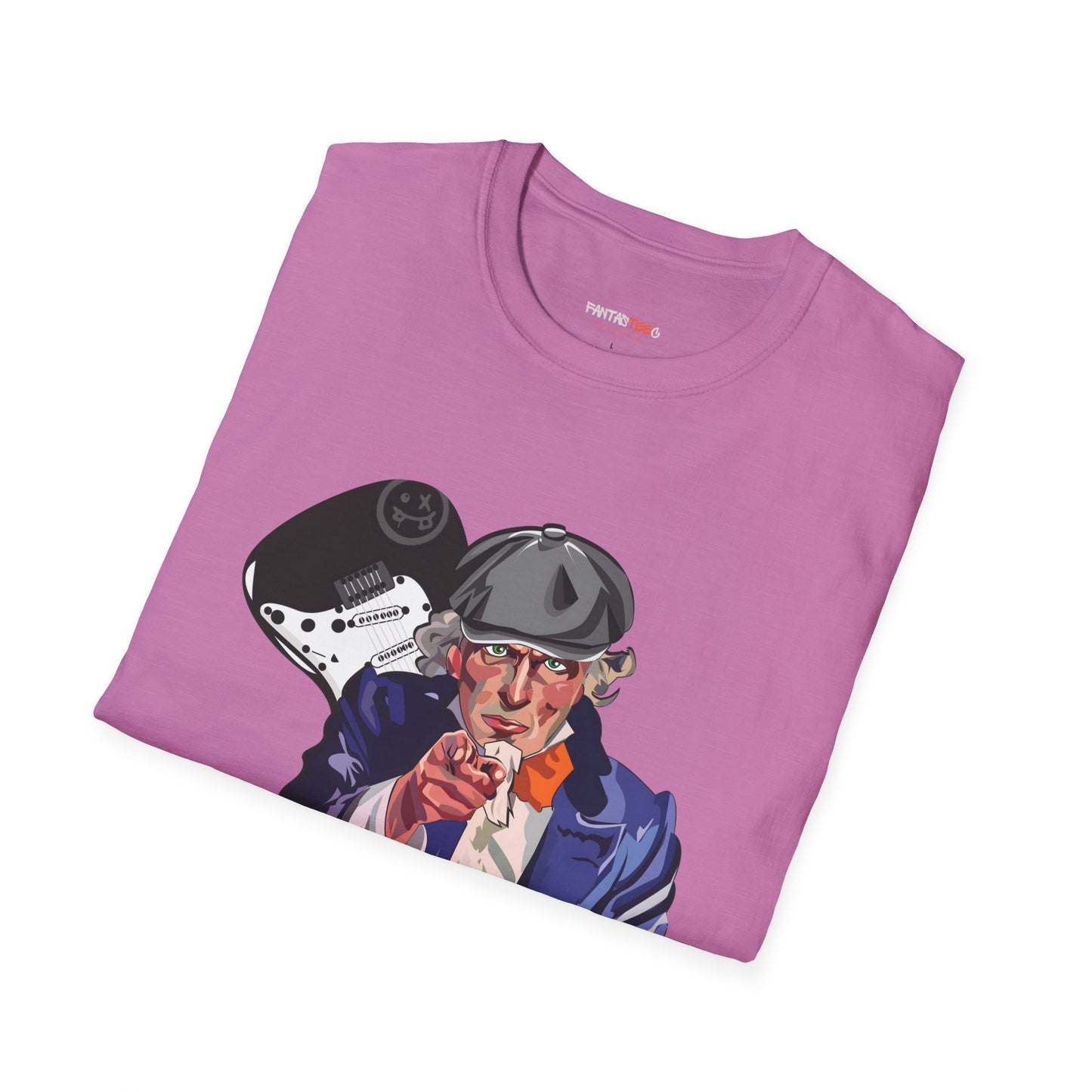 Uncle Rock, Unisex Softstyle, Music Lover Gift, Fun Graphic Tee.
