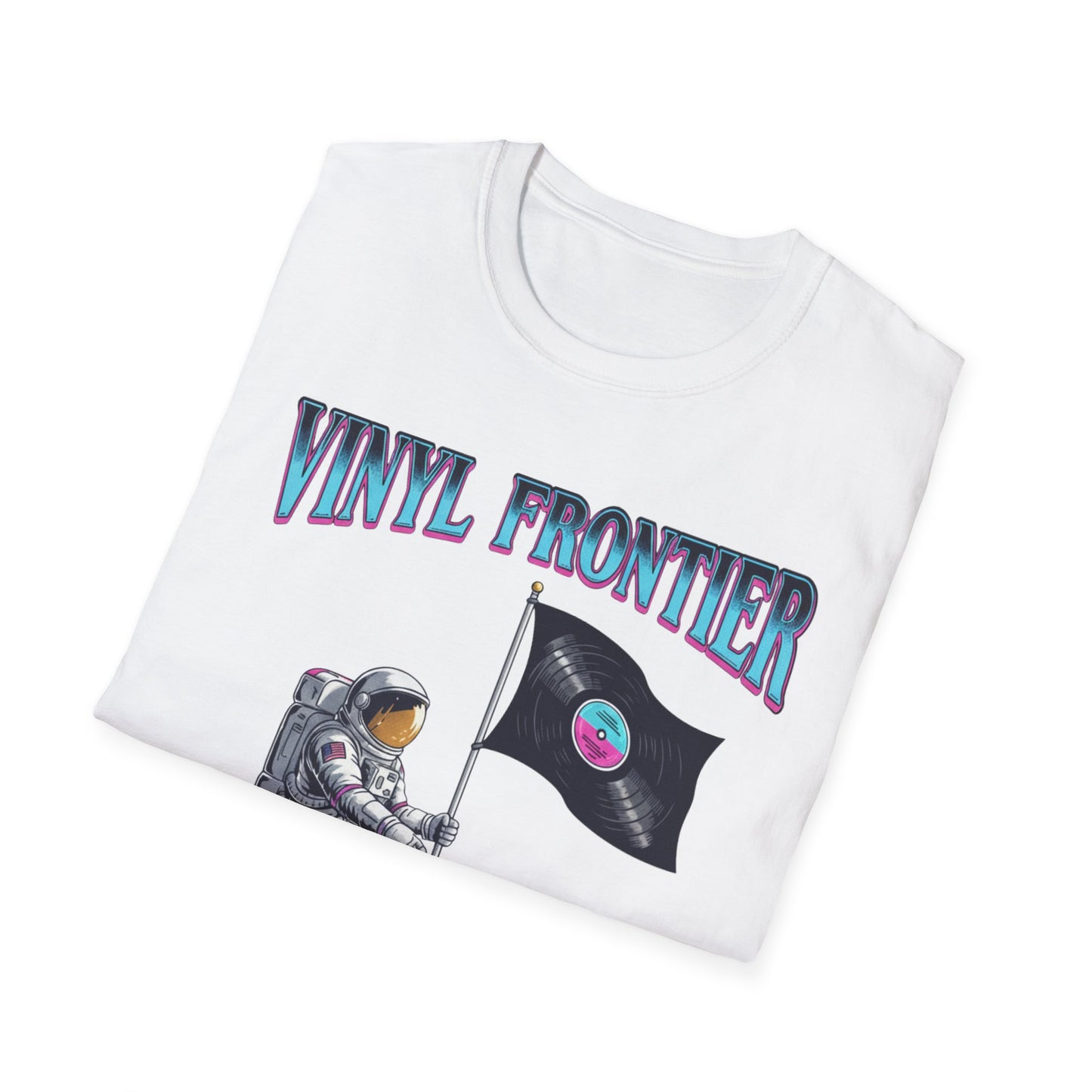 Vinyl Frontier Astronaut T-Shirt, Unisex Graphic Tee, Space Lover Gift, Casual Style, Summer Wear, Unique T-Shirt