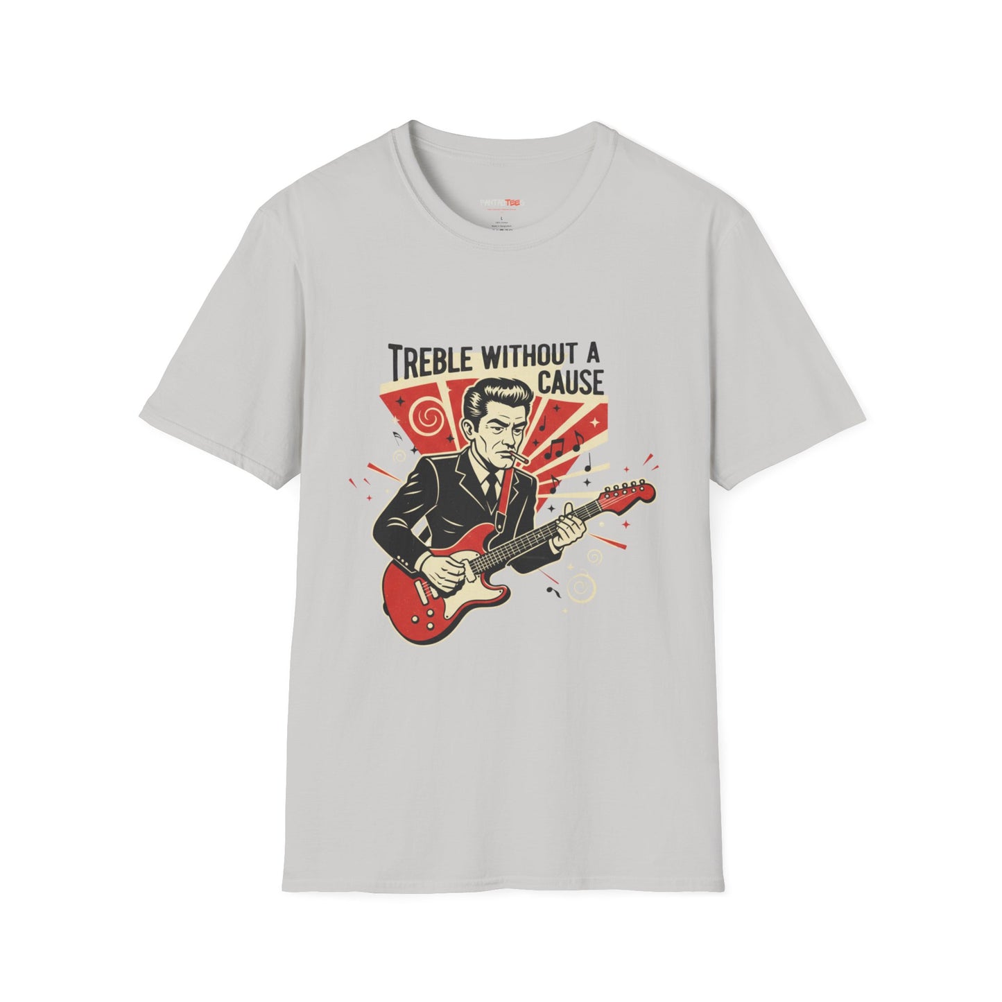 Retro Music Lover T-Shirt, Vintage Rock Tee, Gift for Musicians, Music Festival Apparel, Treble Without a Cause Shirt