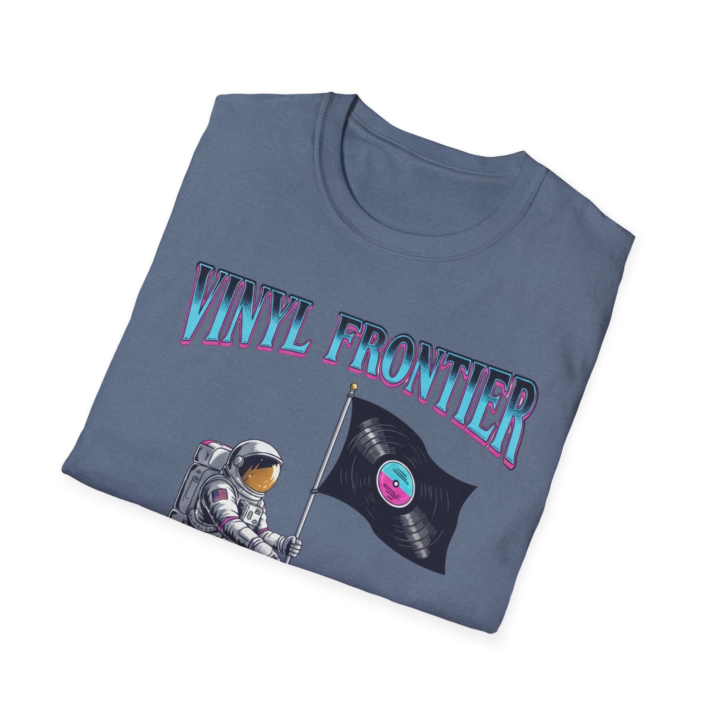 Vinyl Frontier Astronaut T-Shirt, Unisex Graphic Tee, Space Lover Gift, Casual Style, Summer Wear, Unique T-Shirt
