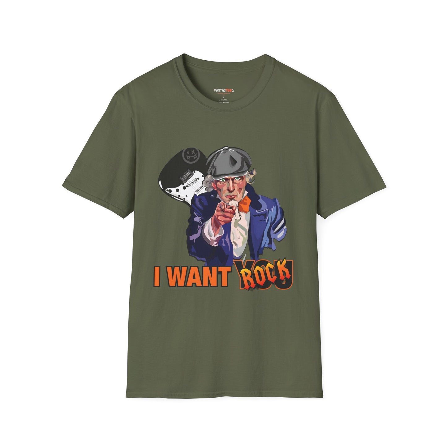 Uncle Rock, Unisex Softstyle, Music Lover Gift, Fun Graphic Tee.